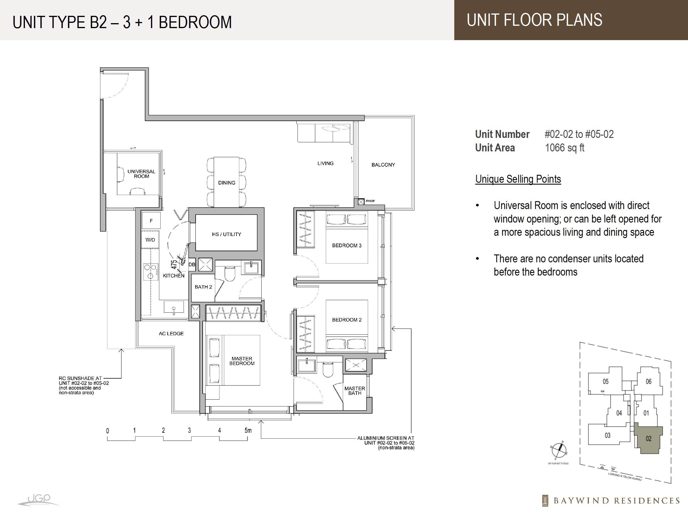 Baywind Residences - floor plan B2 3+1BR