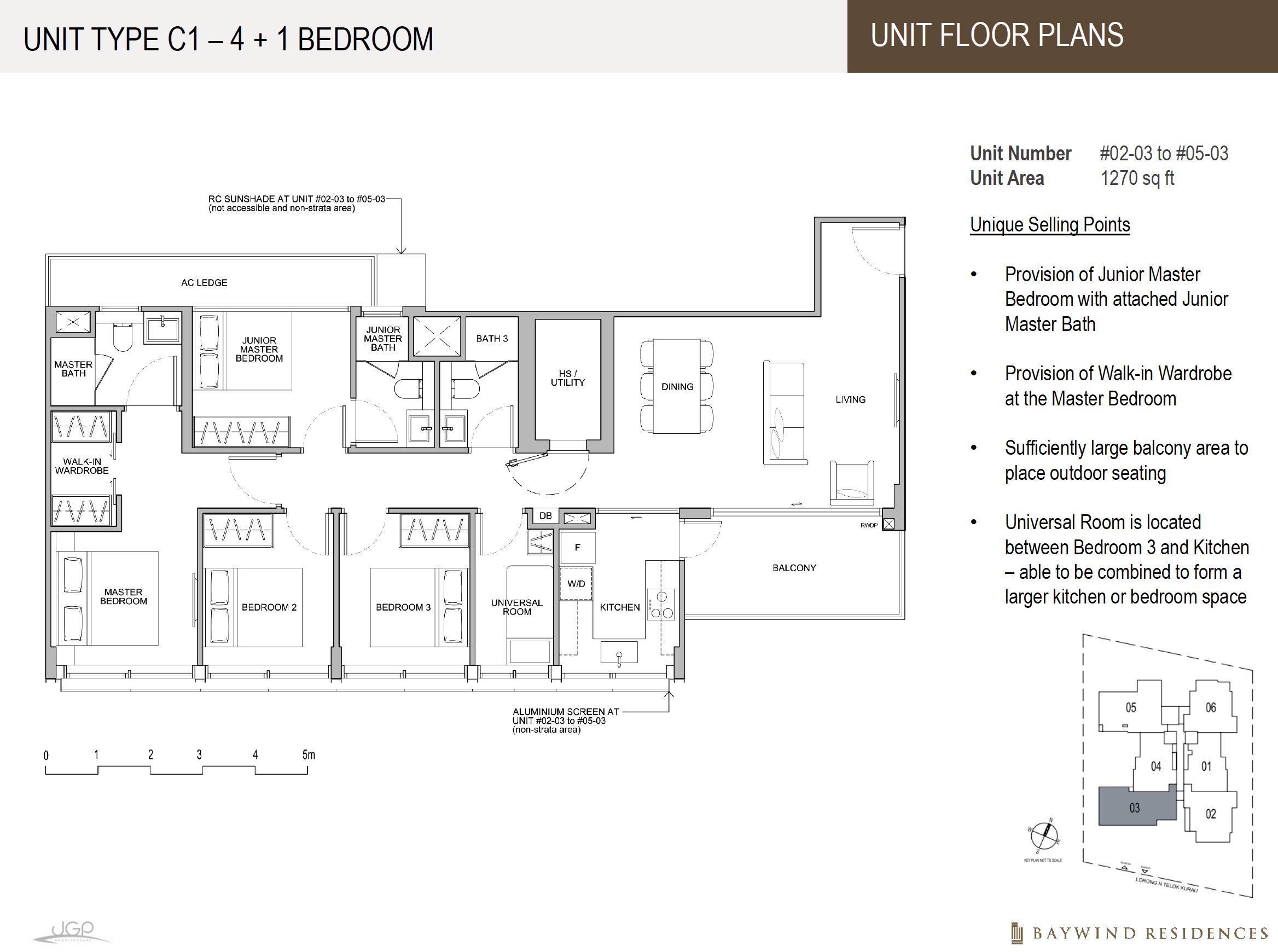 Baywind Residences - floor plan C1 4+1BR