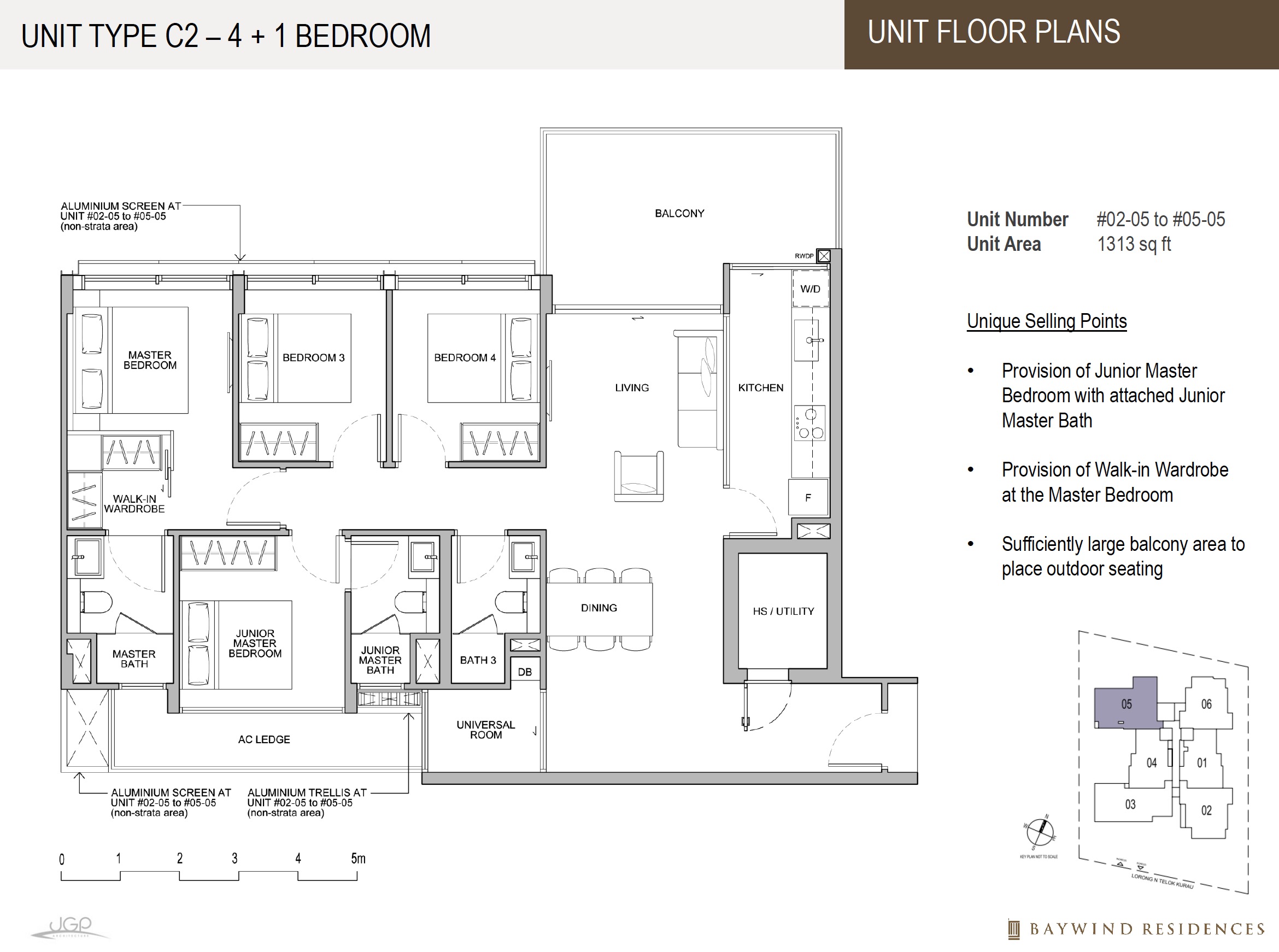 Baywind Residences - floor plan C2 4+1BR