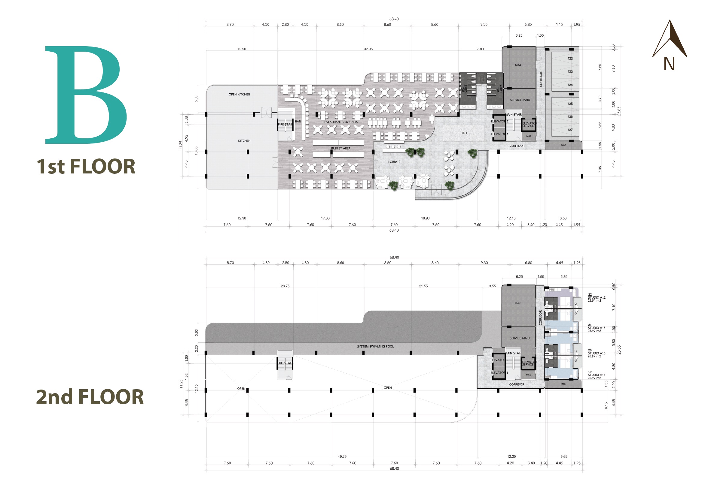 Albar Peninsula - siteplan Block B 1st 2nd