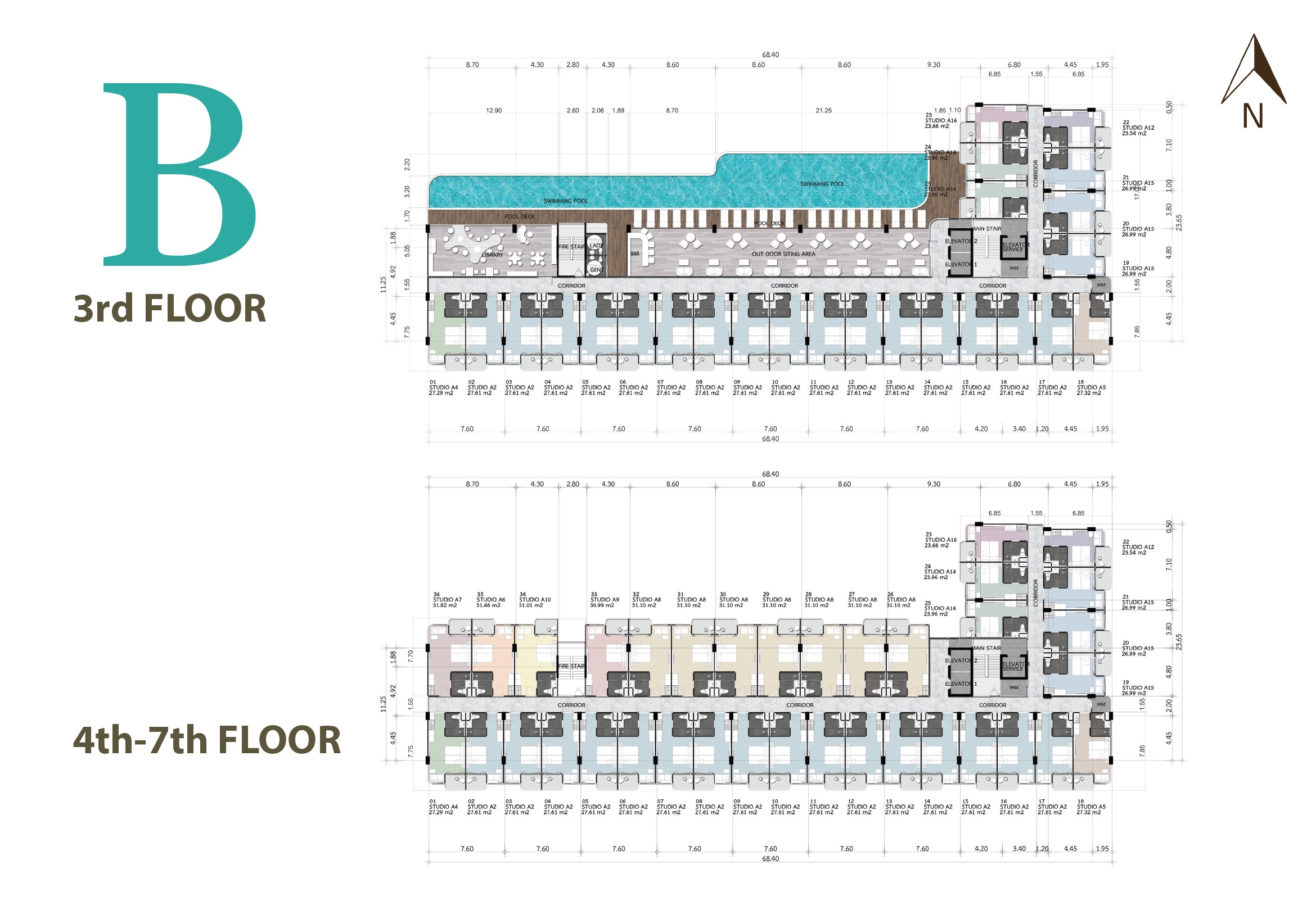 Albar Peninsula - siteplan Block B 3th to 7th