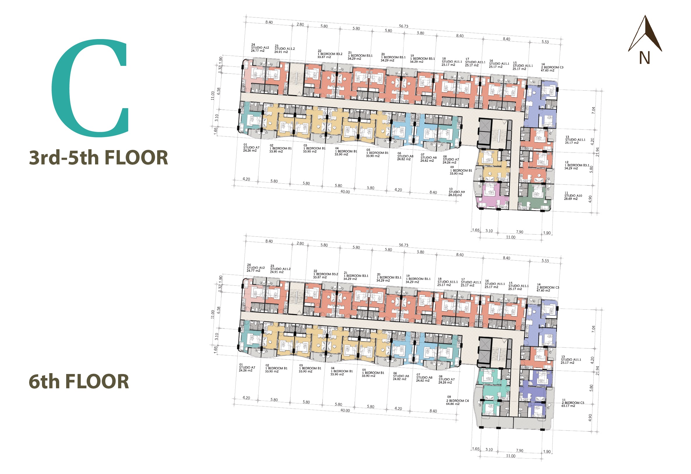 Albar Peninsula - siteplan Block C 3th to 6th