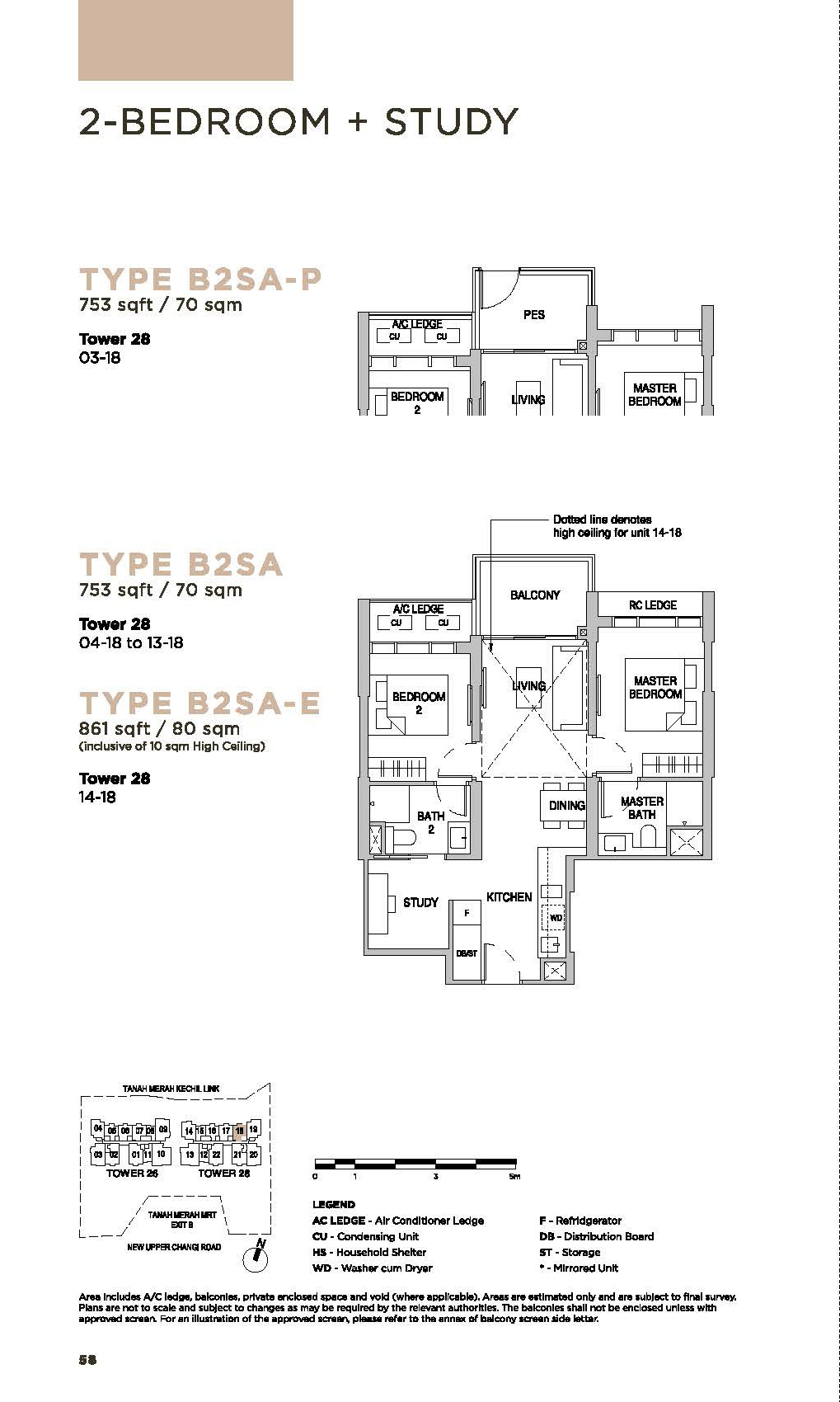 Sceneca-Residence-Floor-Plan-2-BedroomStudy-Type-B2SA753sf