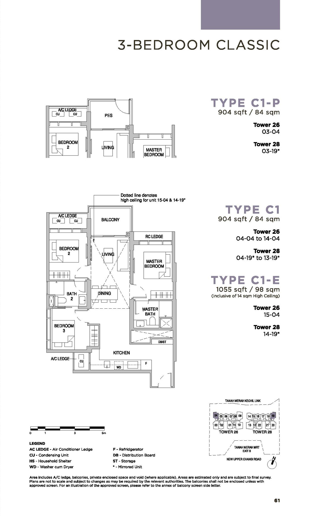 Sceneca-Residence-Floor-Plan-3-Bedroom-Classic-Type-C1904sf