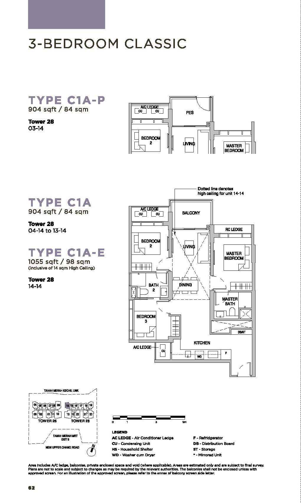 Sceneca-Residence-Floor-Plan-3-Bedroom-Classic-Type-C1A904sf