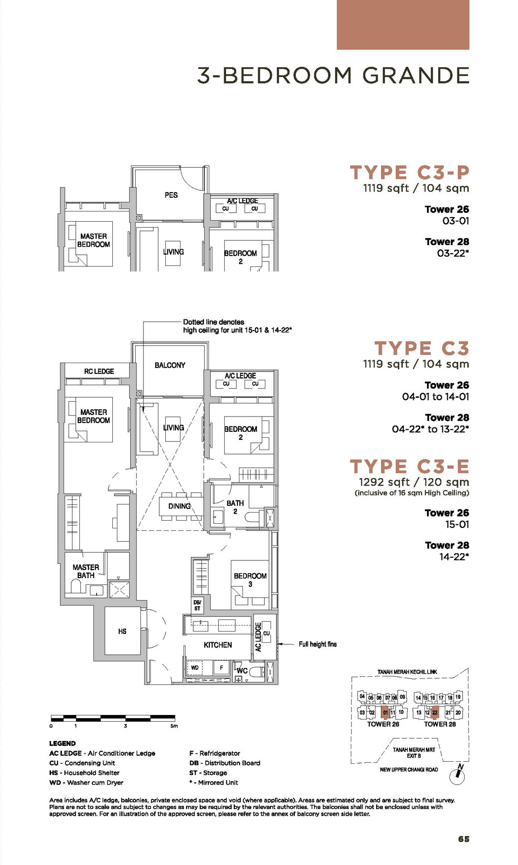 Sceneca-Residence-Floor-Plan-3-Bedroom-Grande-Type-C31119sf