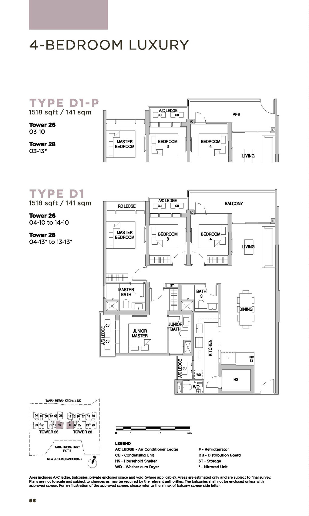 Sceneca-Residence-Floor-Plan-4-Bedroom-Luxury-Type-D11518sf