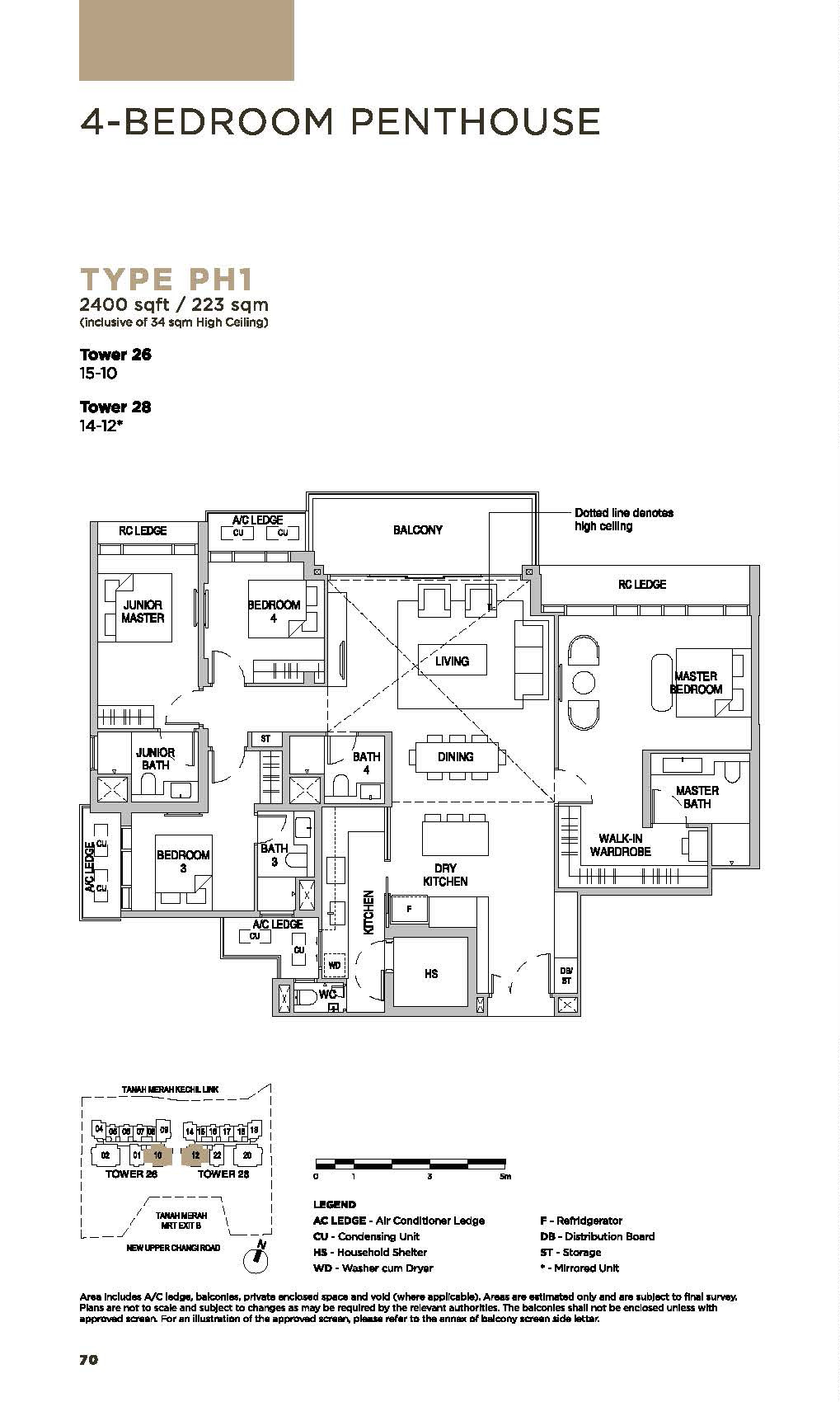 Sceneca-Residence-Floor-Plan-4-Bedroom-Penthouse-Type-PH12400sf