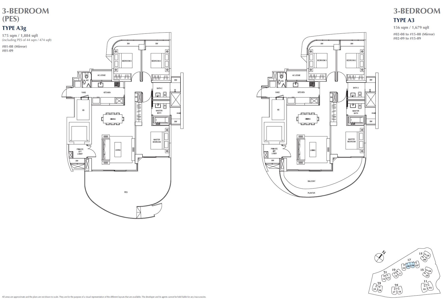 Cape Royale Floor Plan 3BR Type A3