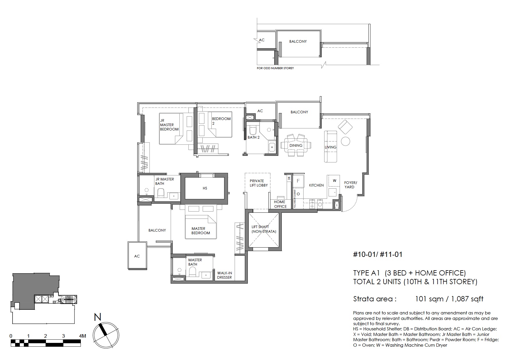 enchante-novena-floor-plan-A1-3BR-Home-Office