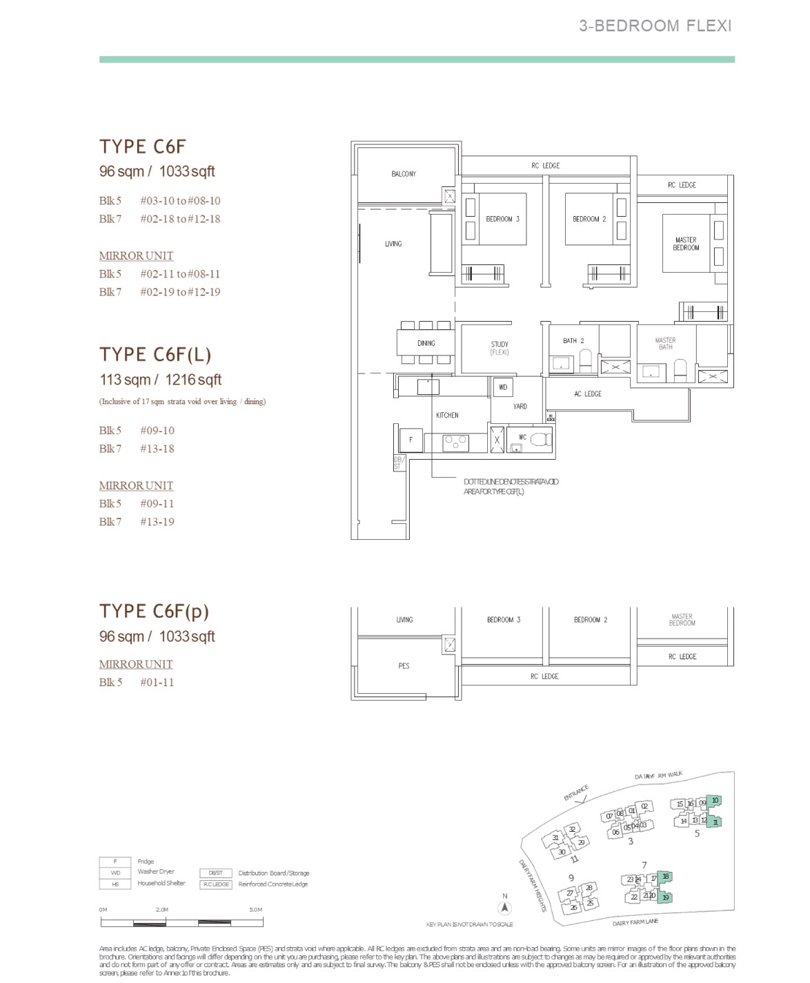 Botany Dairy Farm- 3BR Flexi Type C6 floor plan