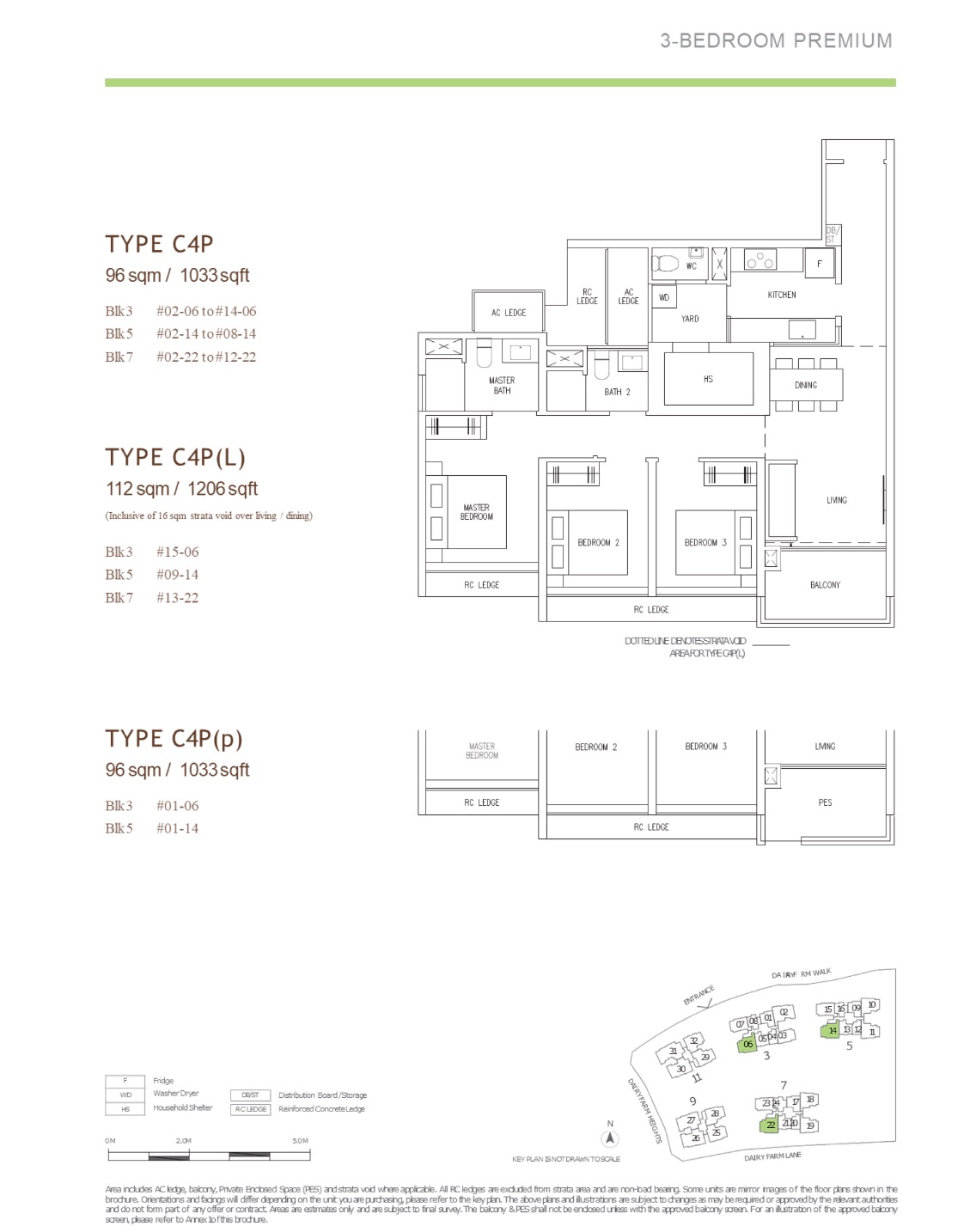 Botany Dairy Farm- 3BR Premium Type C4 floor plan