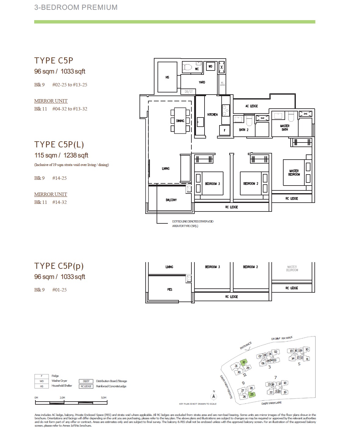 Botany Dairy Farm- 3BR Premium Type C5 floor plan