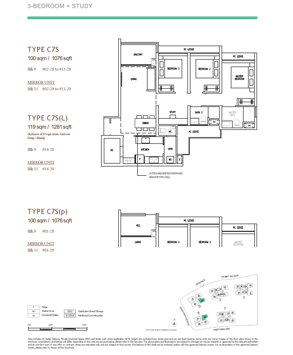 Botany Dairy Farm- 3BR +Study Type C7 floor plan