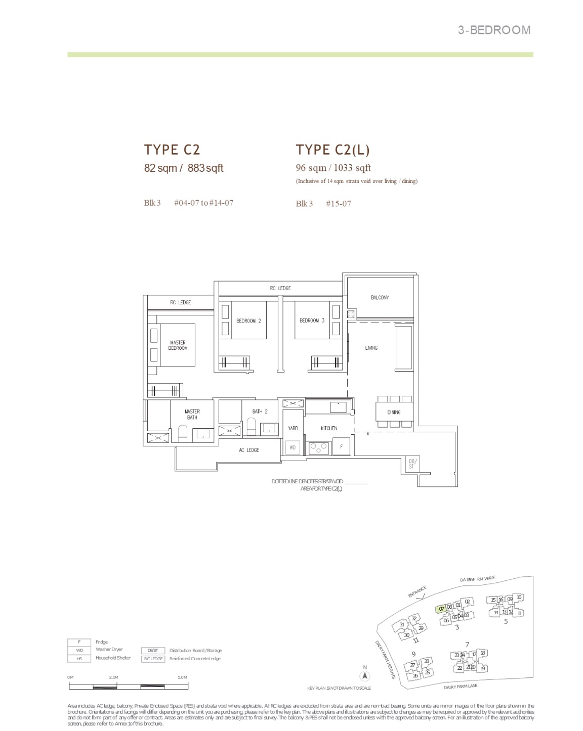 Botany Dairy Farm- 3BR Type C2 floor plan