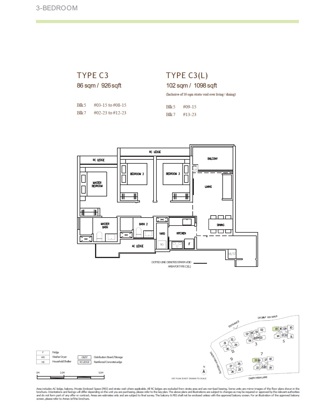 Botany Dairy Farm- 3BR Type C3 floor plan