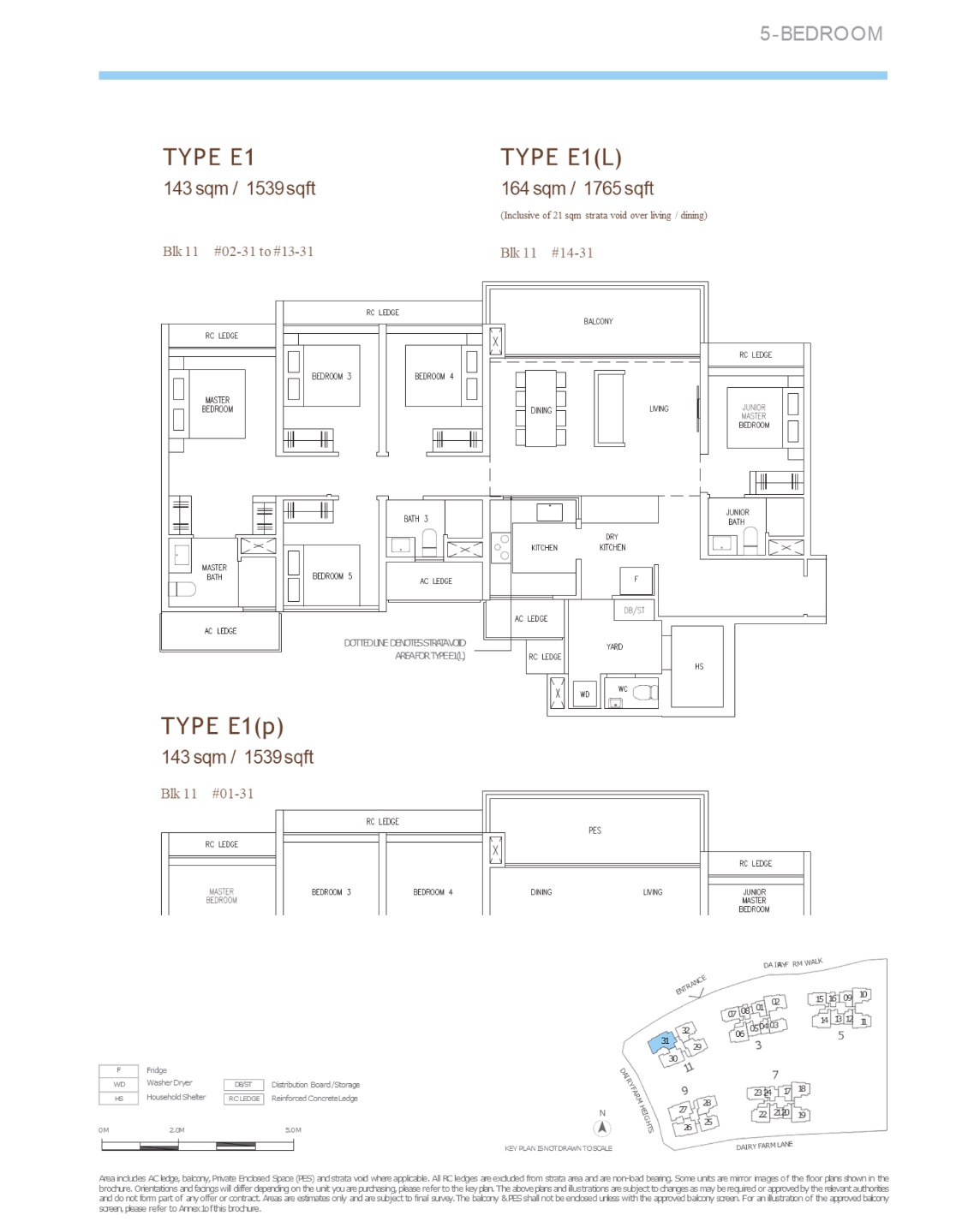 Botany Dairy Farm- 5BR Type E1 floor plan