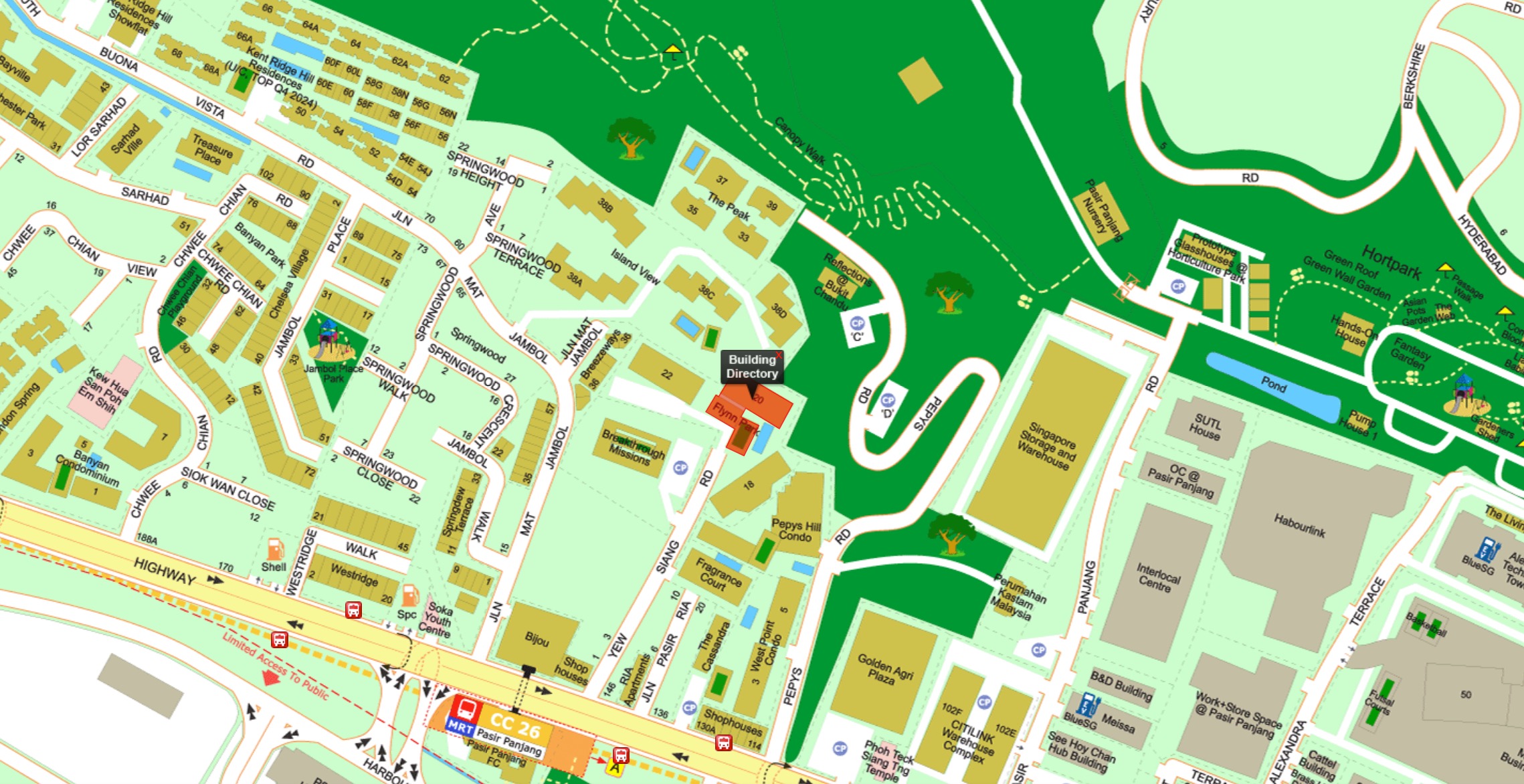 Former Flynn-Park location map