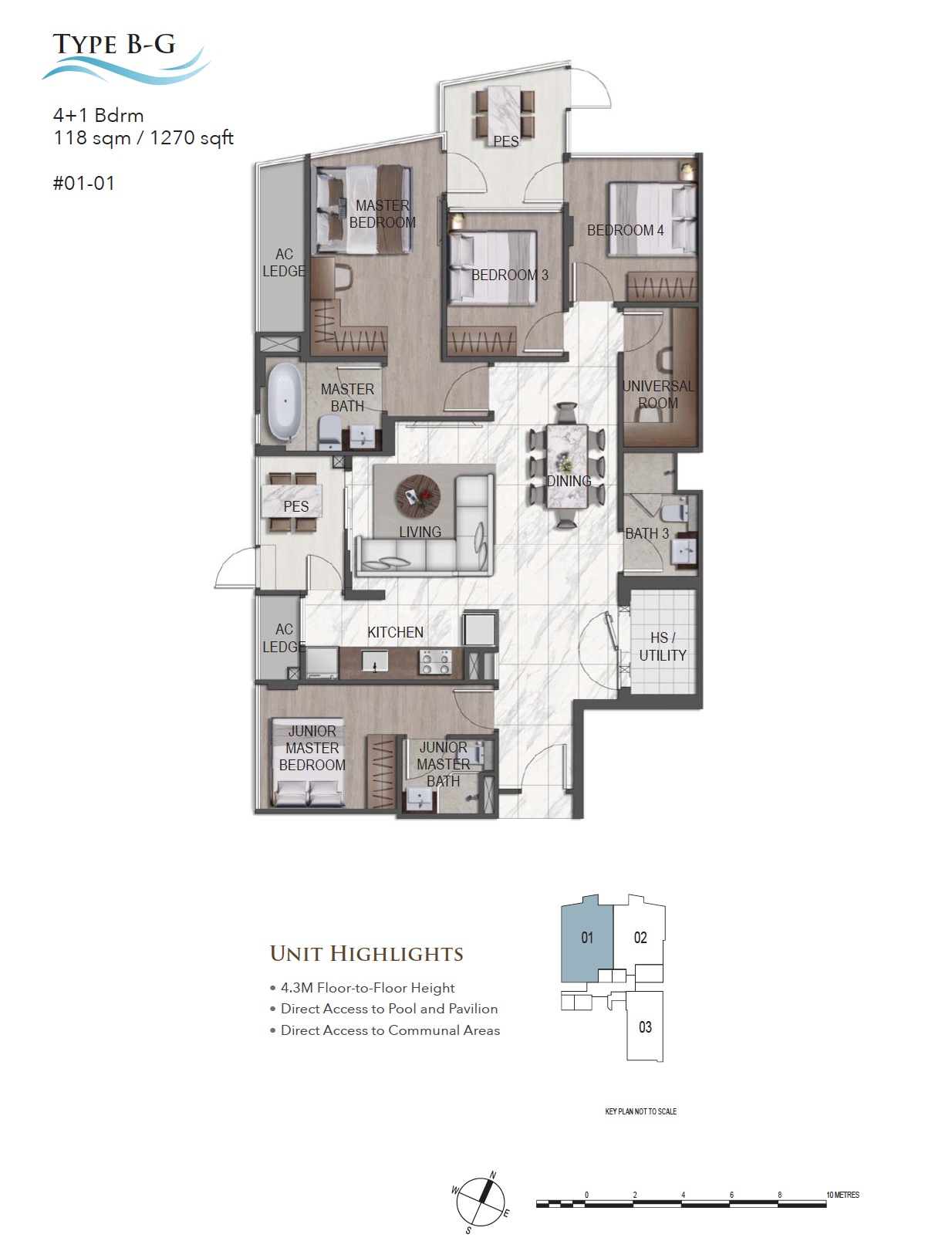 K Suites Telok Kurau - Floor Plan 4+1BR Type B-G