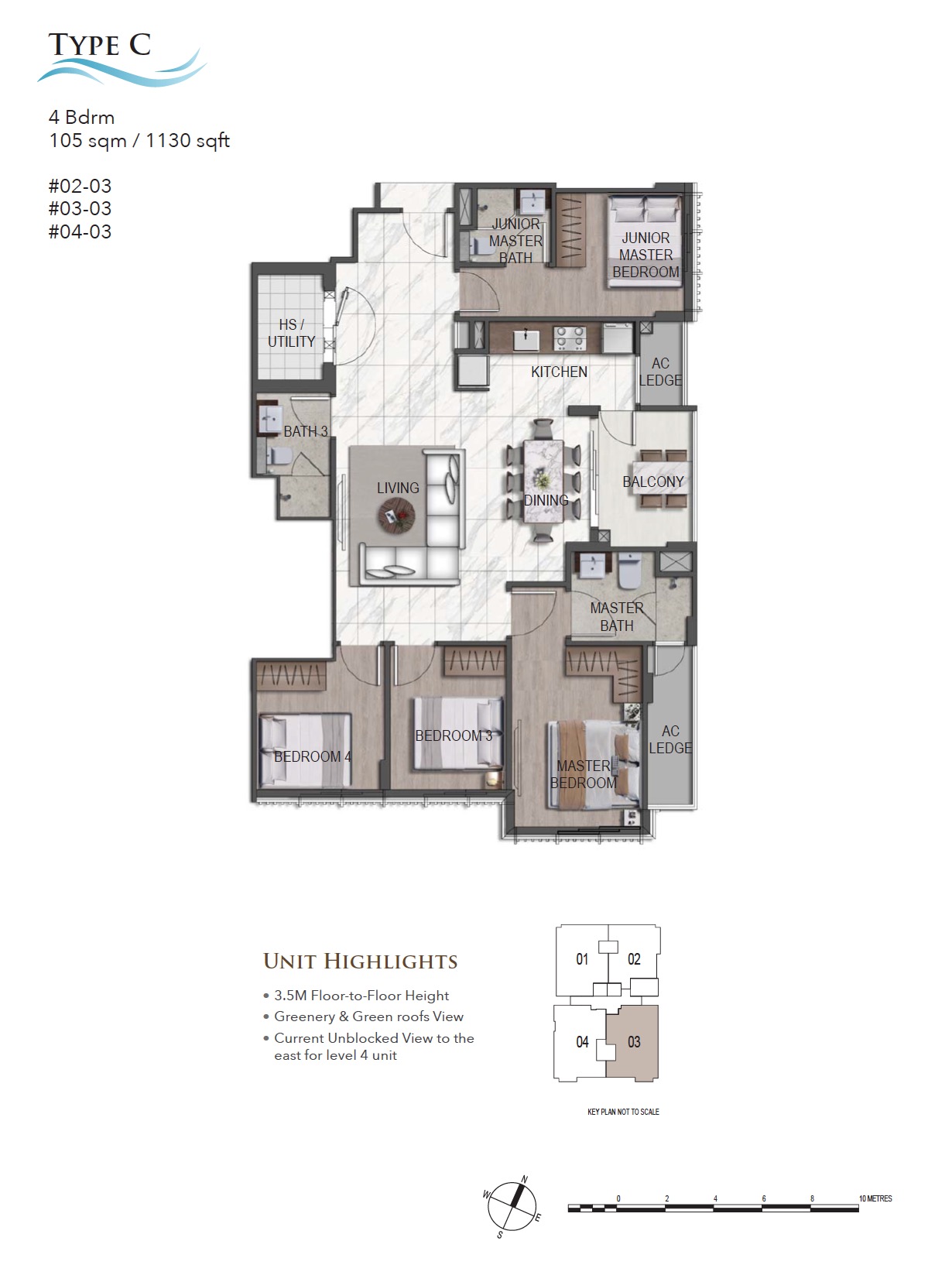 K Suites Telok Kurau - Floor Plan 4BR Type C