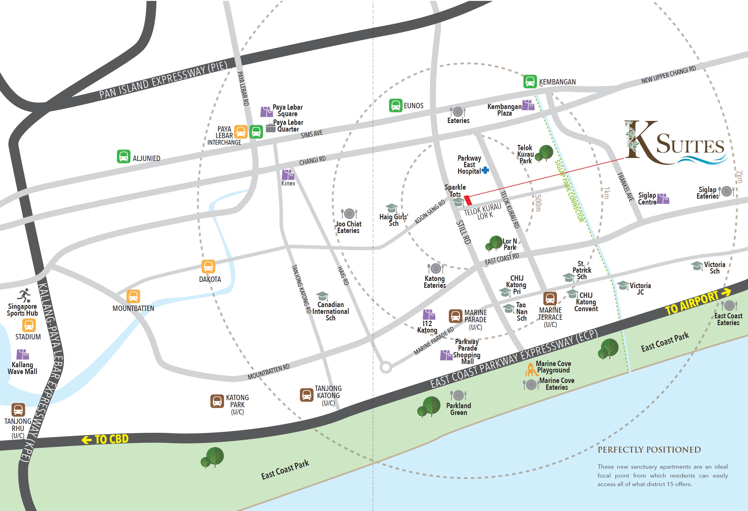 K Suites Telok Kurau - Map zoom