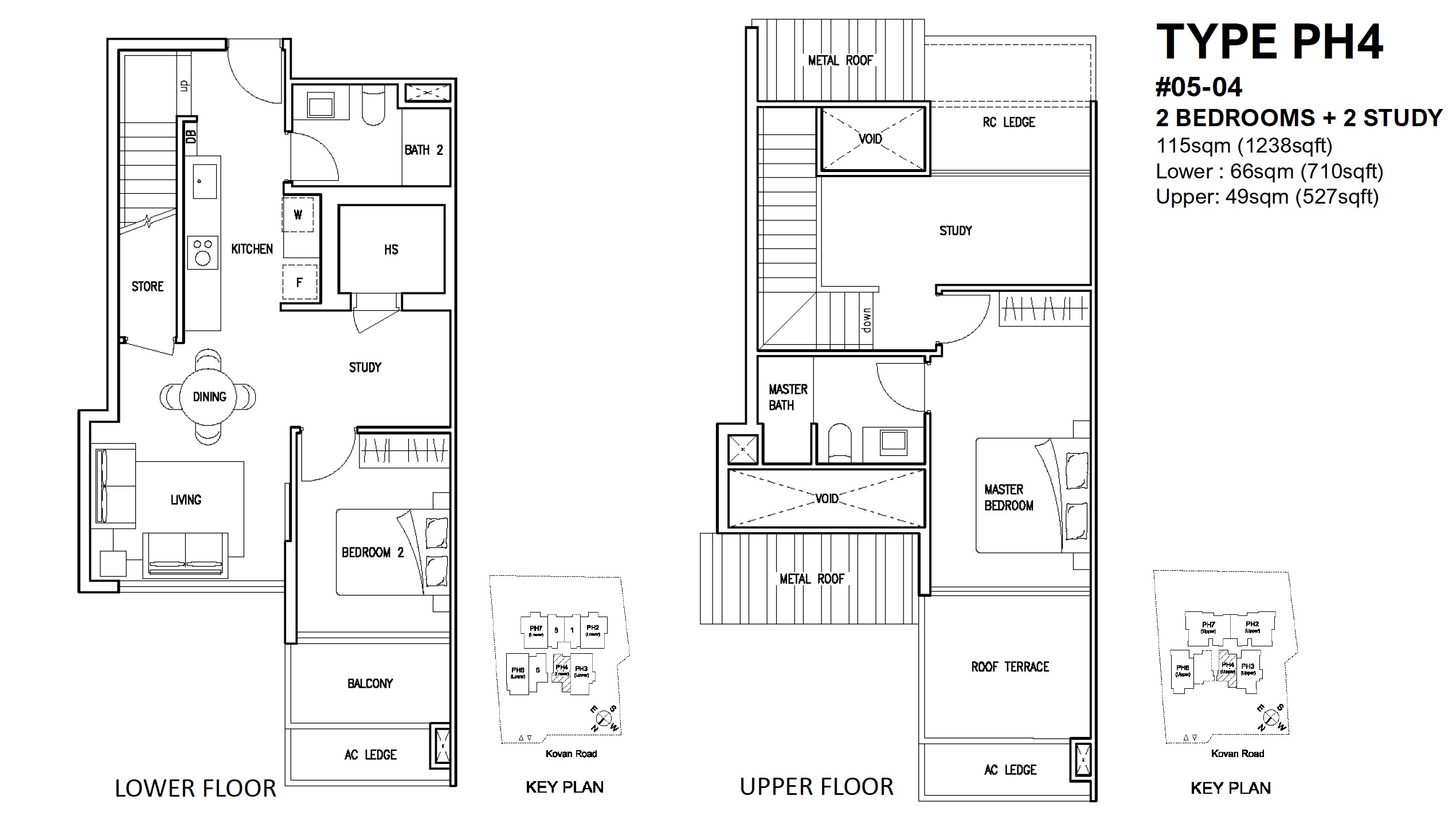 Kovan Jewel Penthouse 2BR Type PH4 Combined