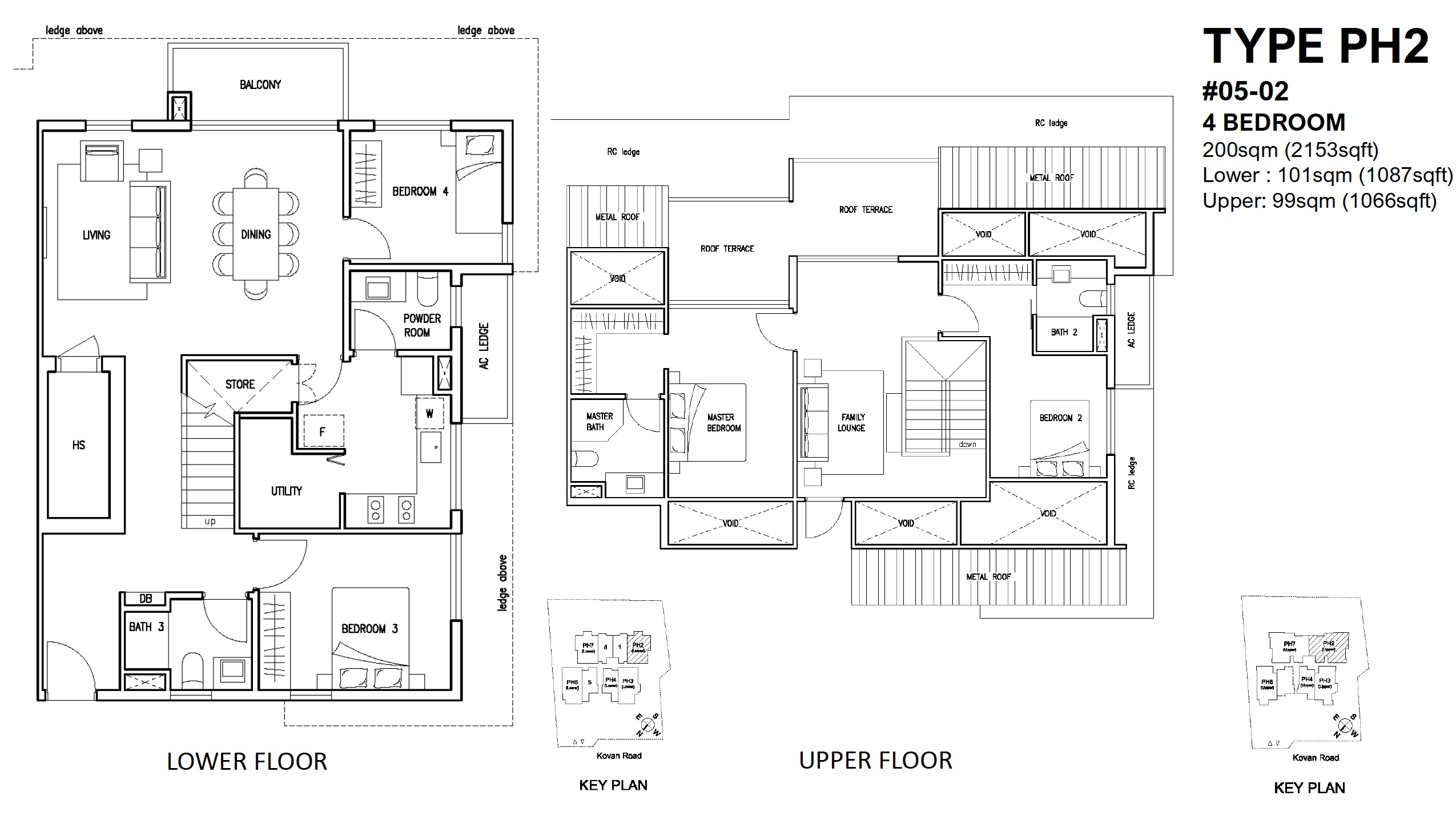 Kovan Jewel Penthouse 4BR Type PH2 Combined