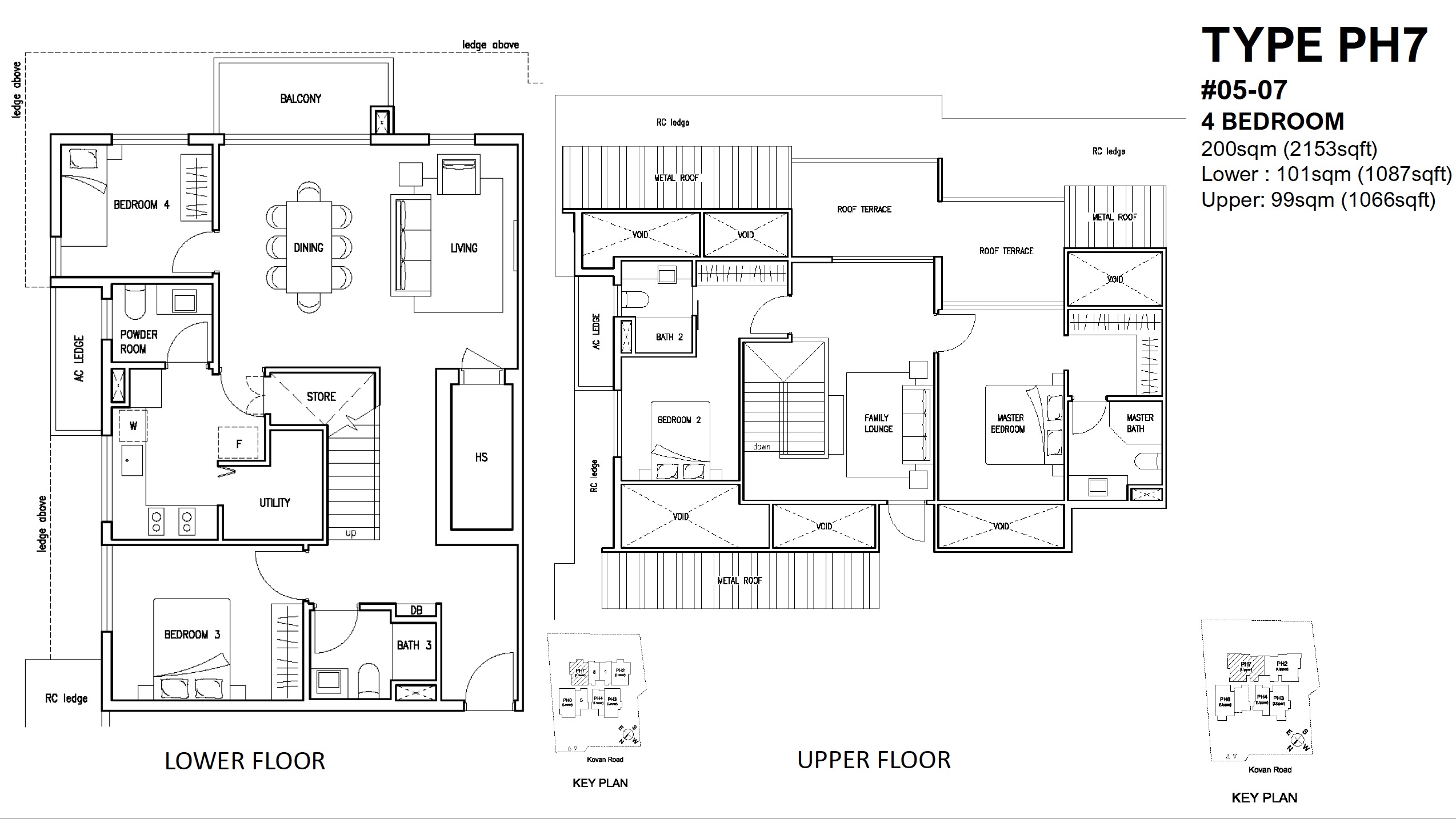 Kovan Jewel Penthouse 4BR Type PH7 Combined