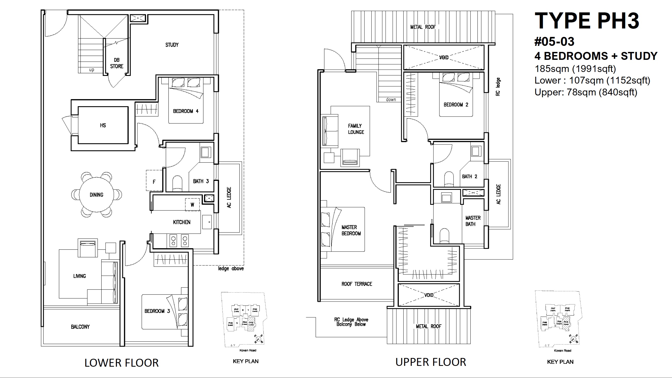 Kovan Jewel Penthouse 4BR+S Type PH3 Combine