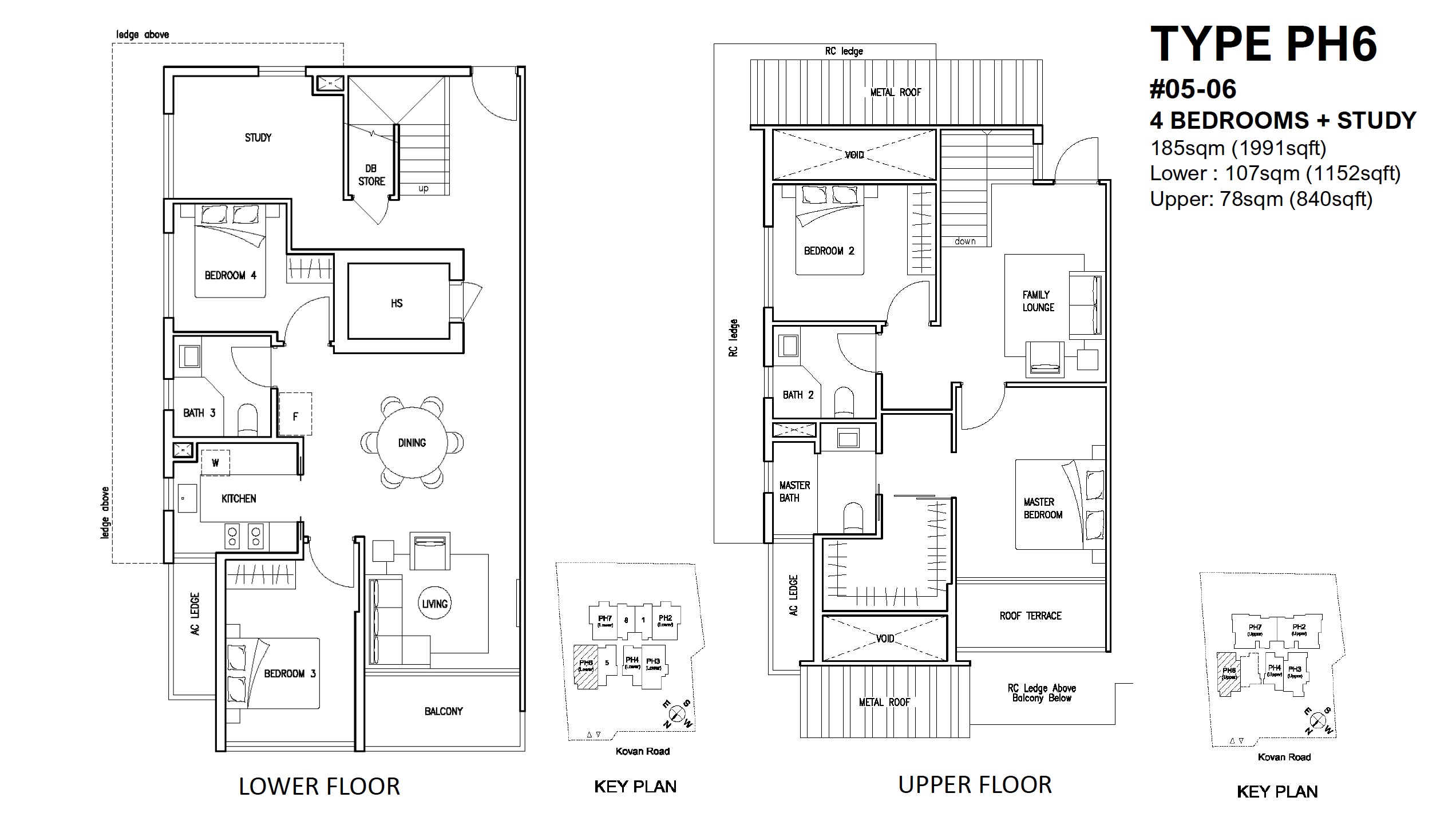 Kovan Jewel Penthouse 4BR+S Type PH6 Combine