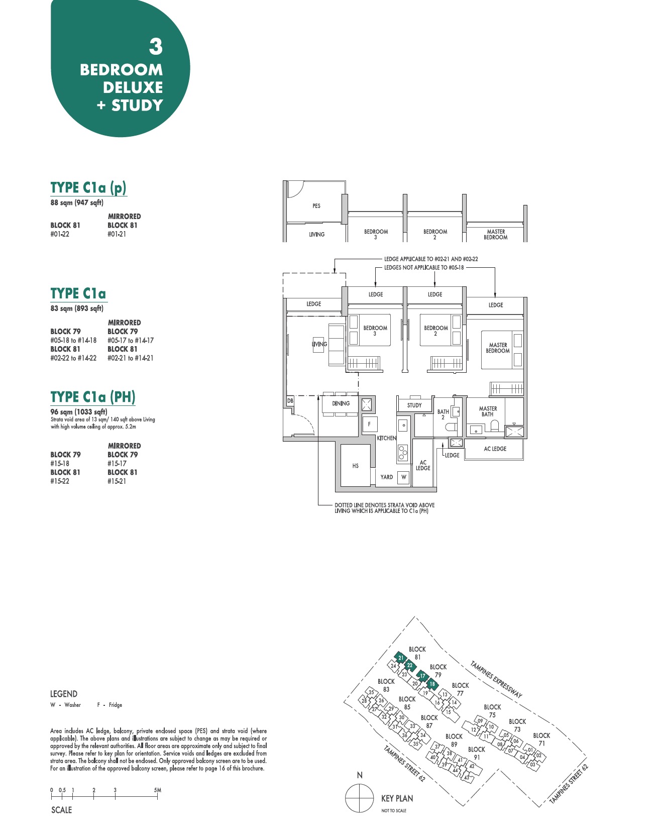 Tenet EC Floorplan C1a 3BR Deluxe + Study