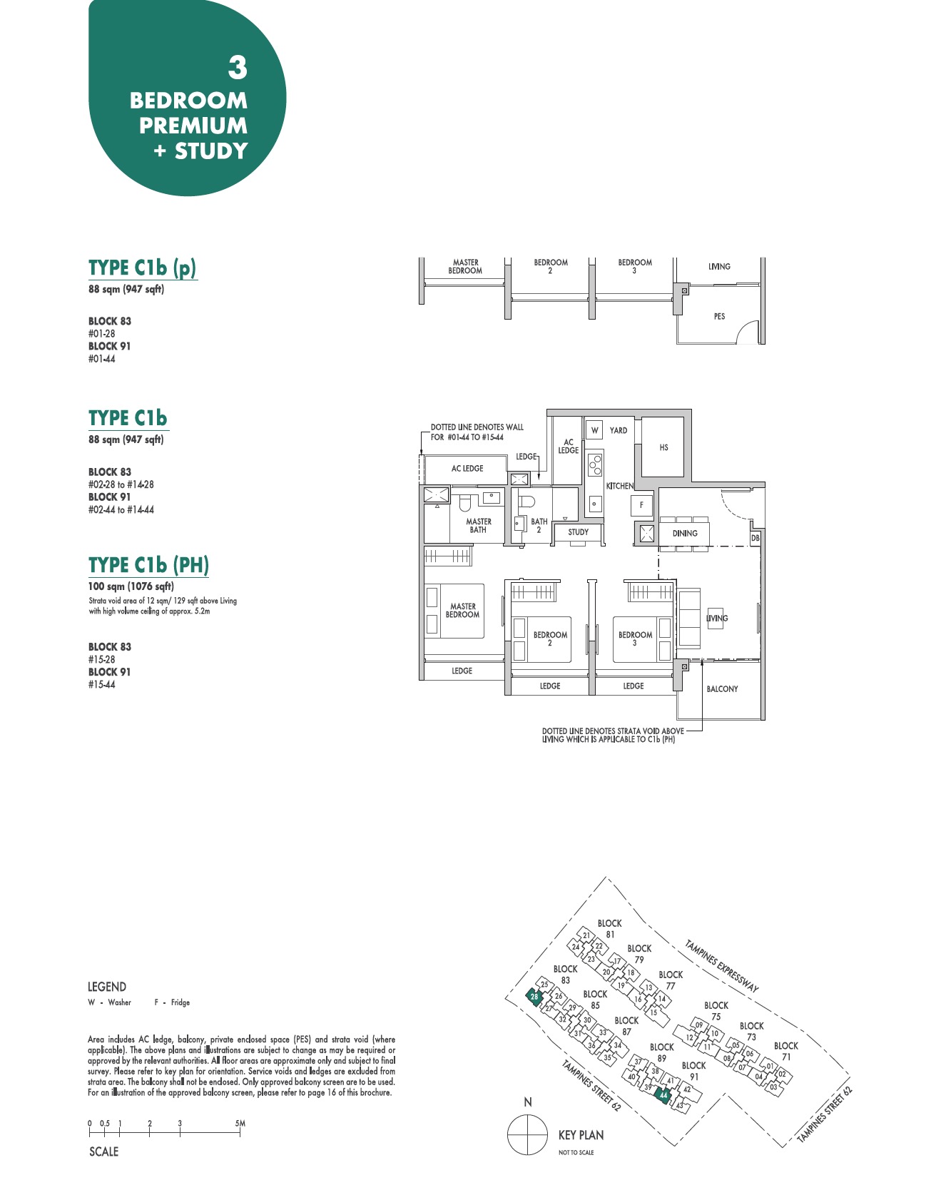 Tenet EC Floorplan C1b 3BR Premium + Study