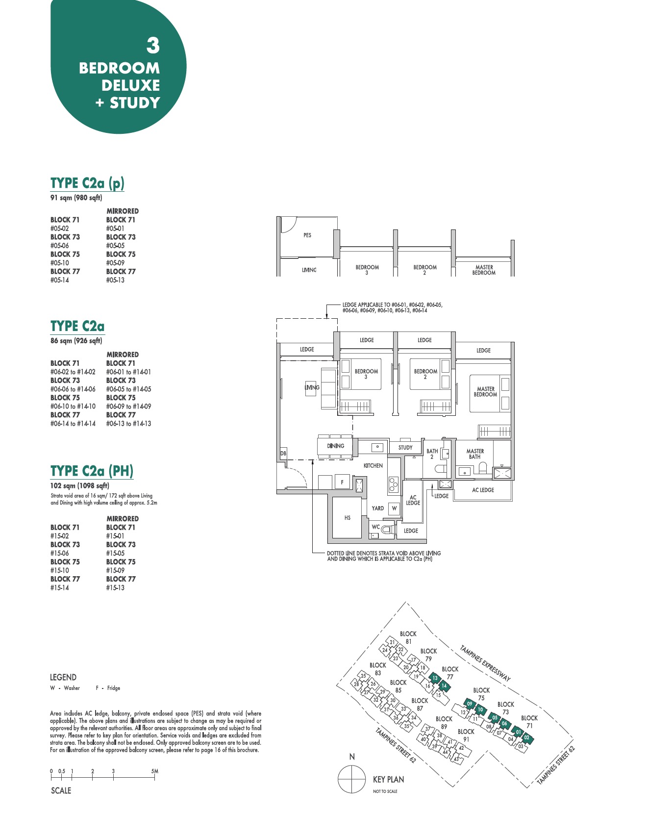 Tenet EC Floorplan C2a 3BR Deluxe + Study