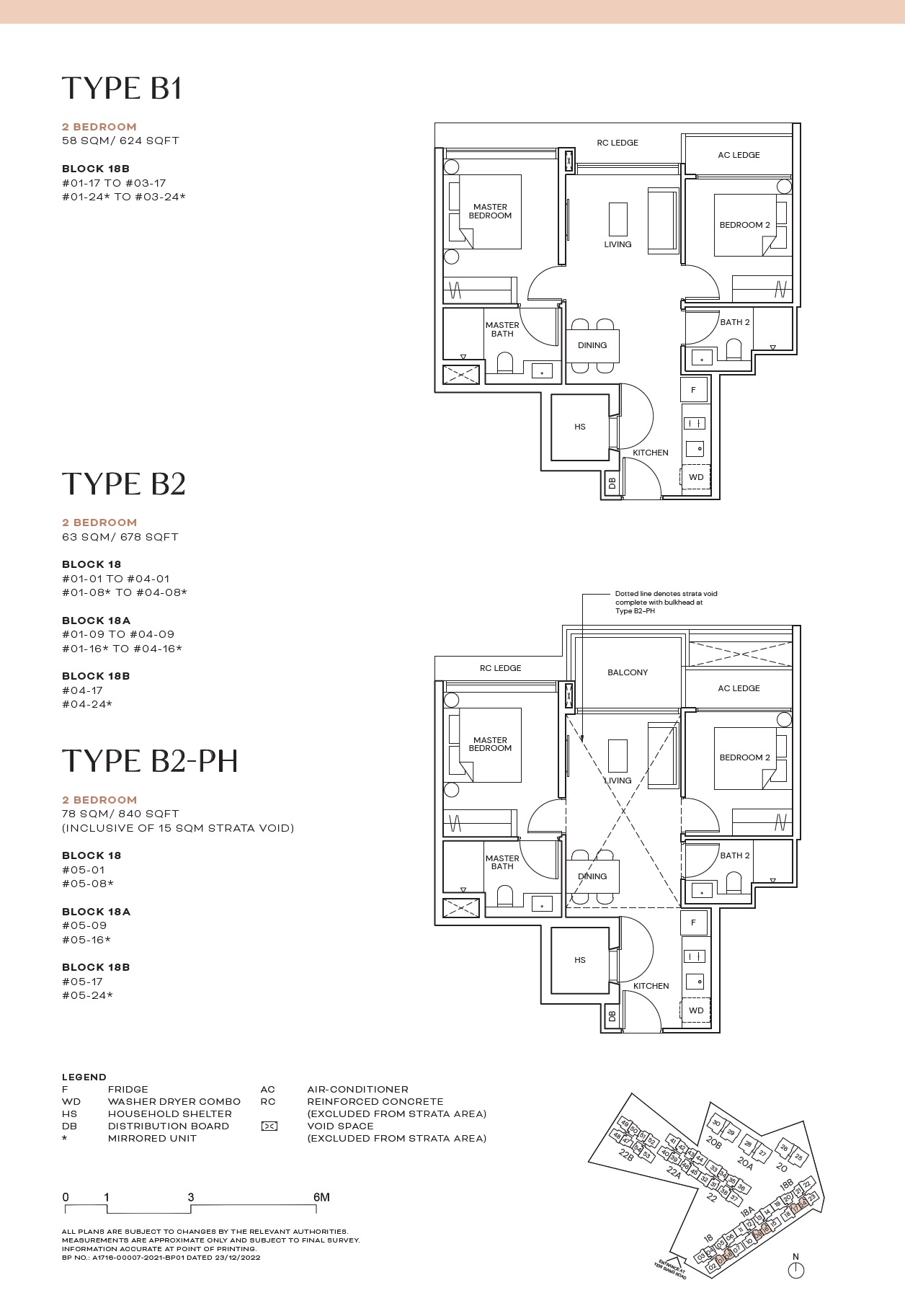 Terra Hill 2BR Type B1: B2 Floor Plan