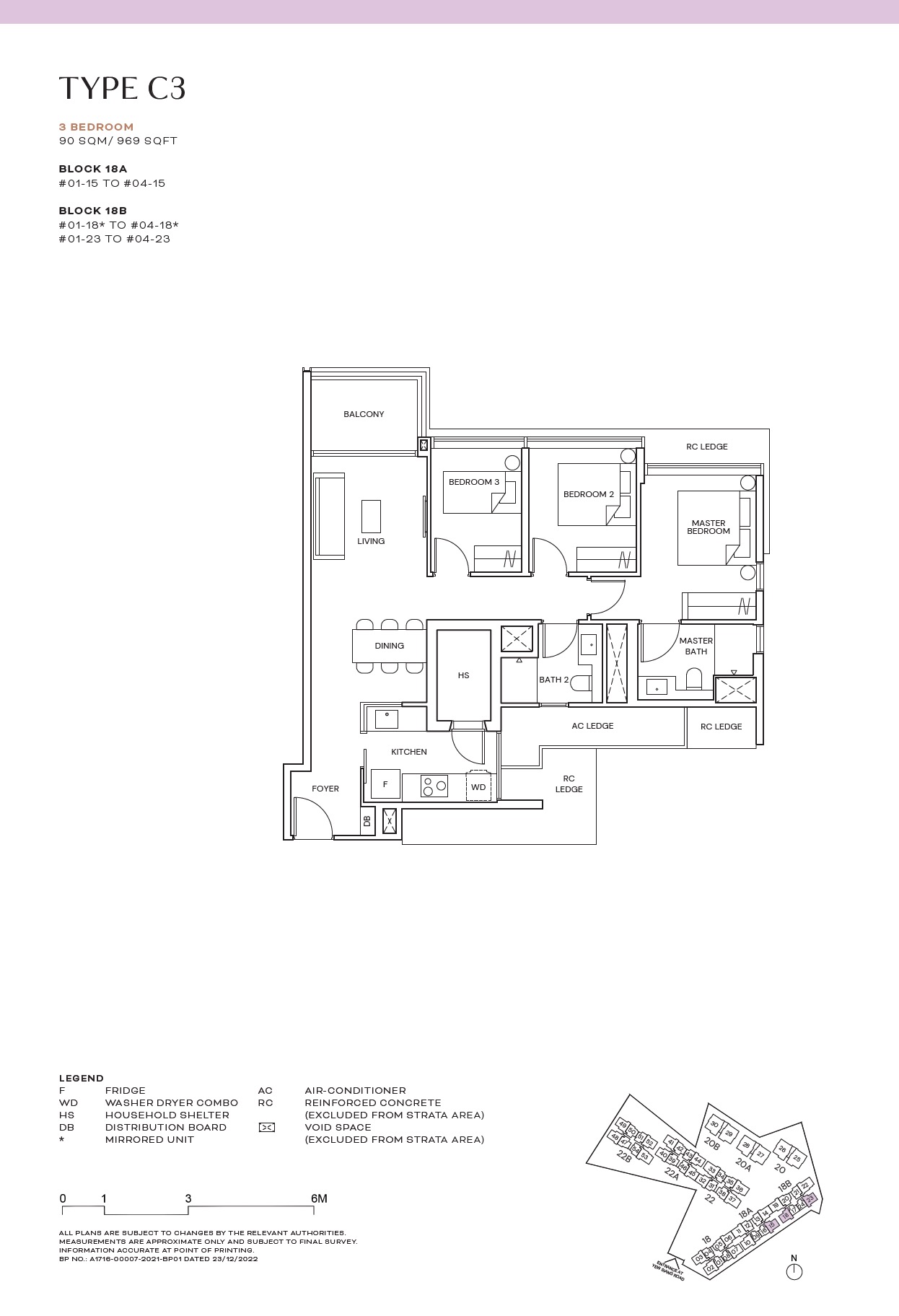 Terra Hill 3BR Type C3 Floor Plan