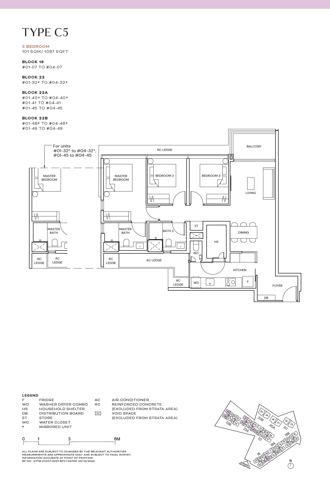 Terra Hill 3BR Type C5 Floor Plan