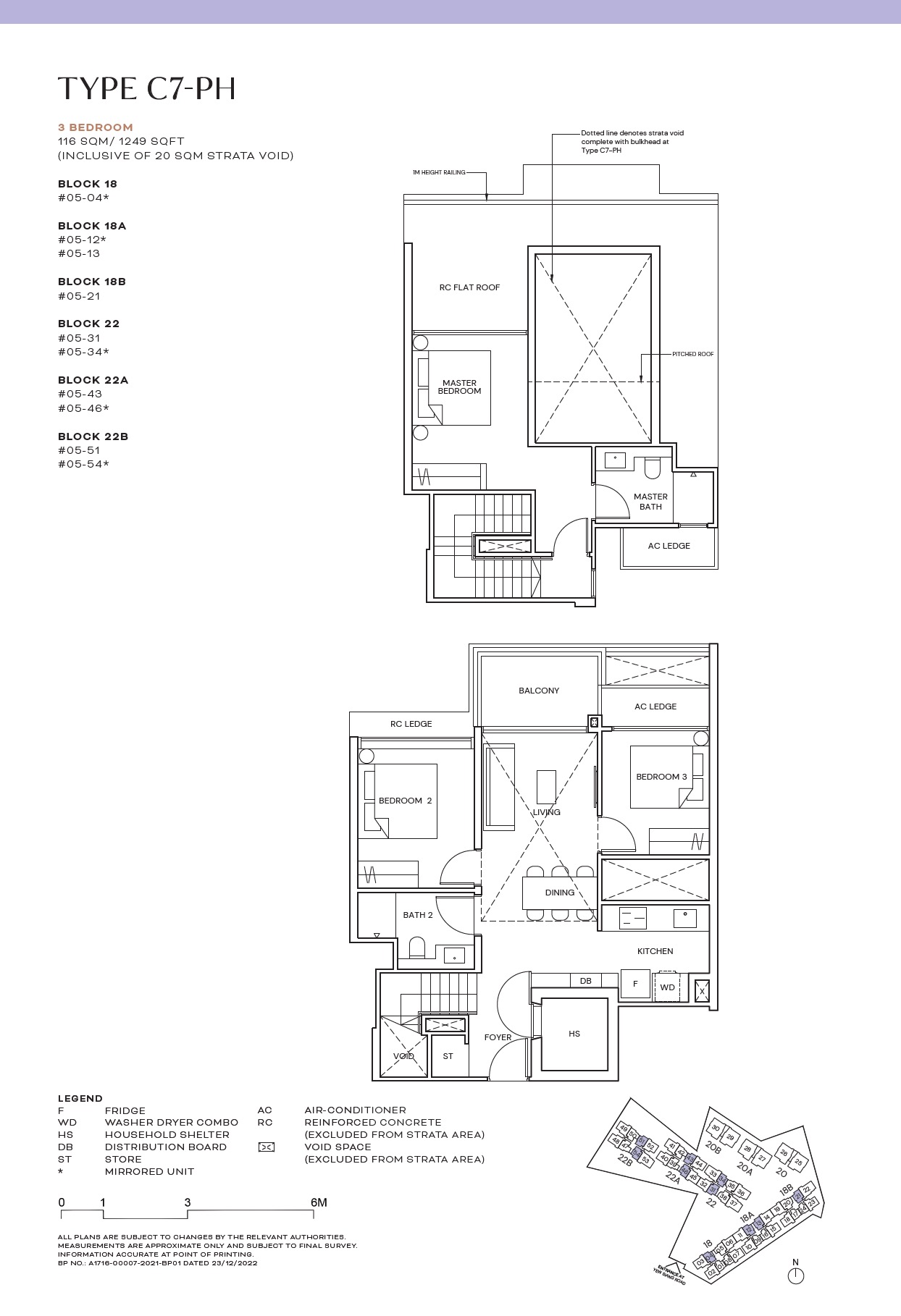 Terra Hill 3BR Type C7 Floor Plan