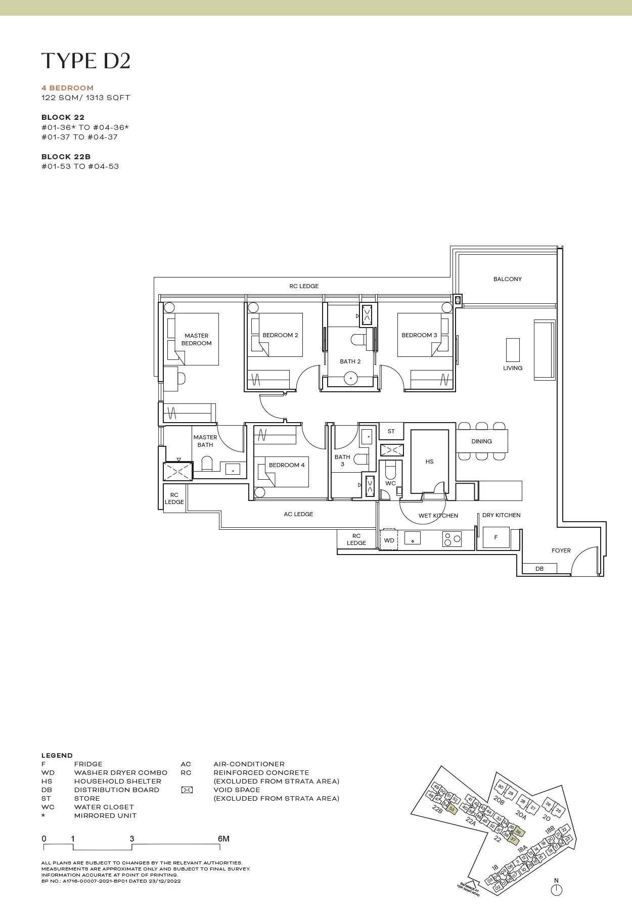 Terra Hill 4BR Type D2 Floor Plan