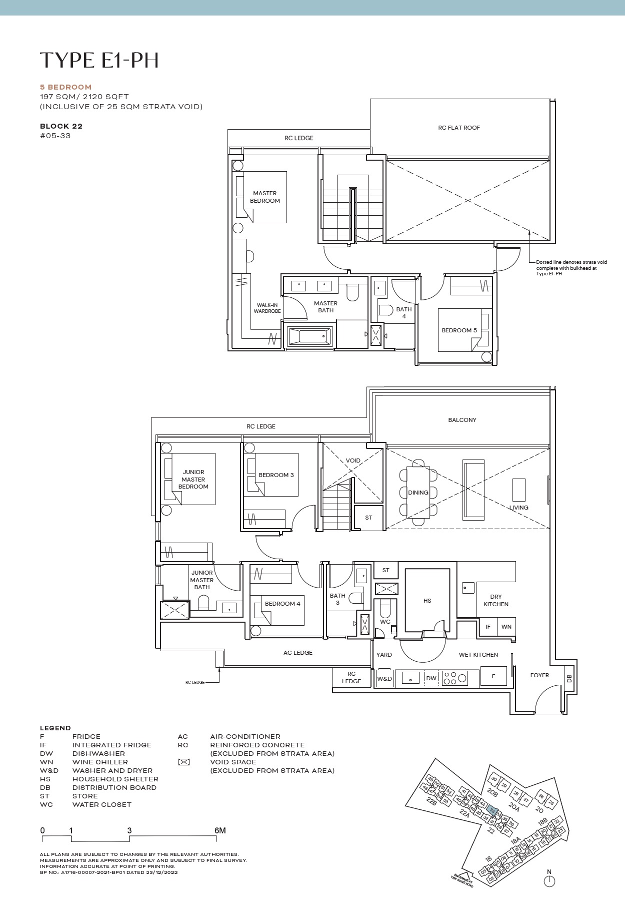 Terra Hill 5BR Type E1-PH Floor Plan