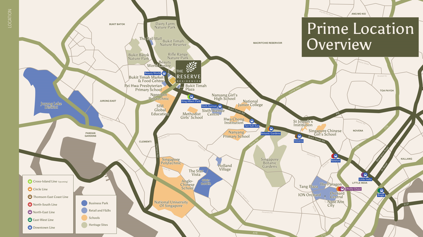 The Reserve Residences Location map