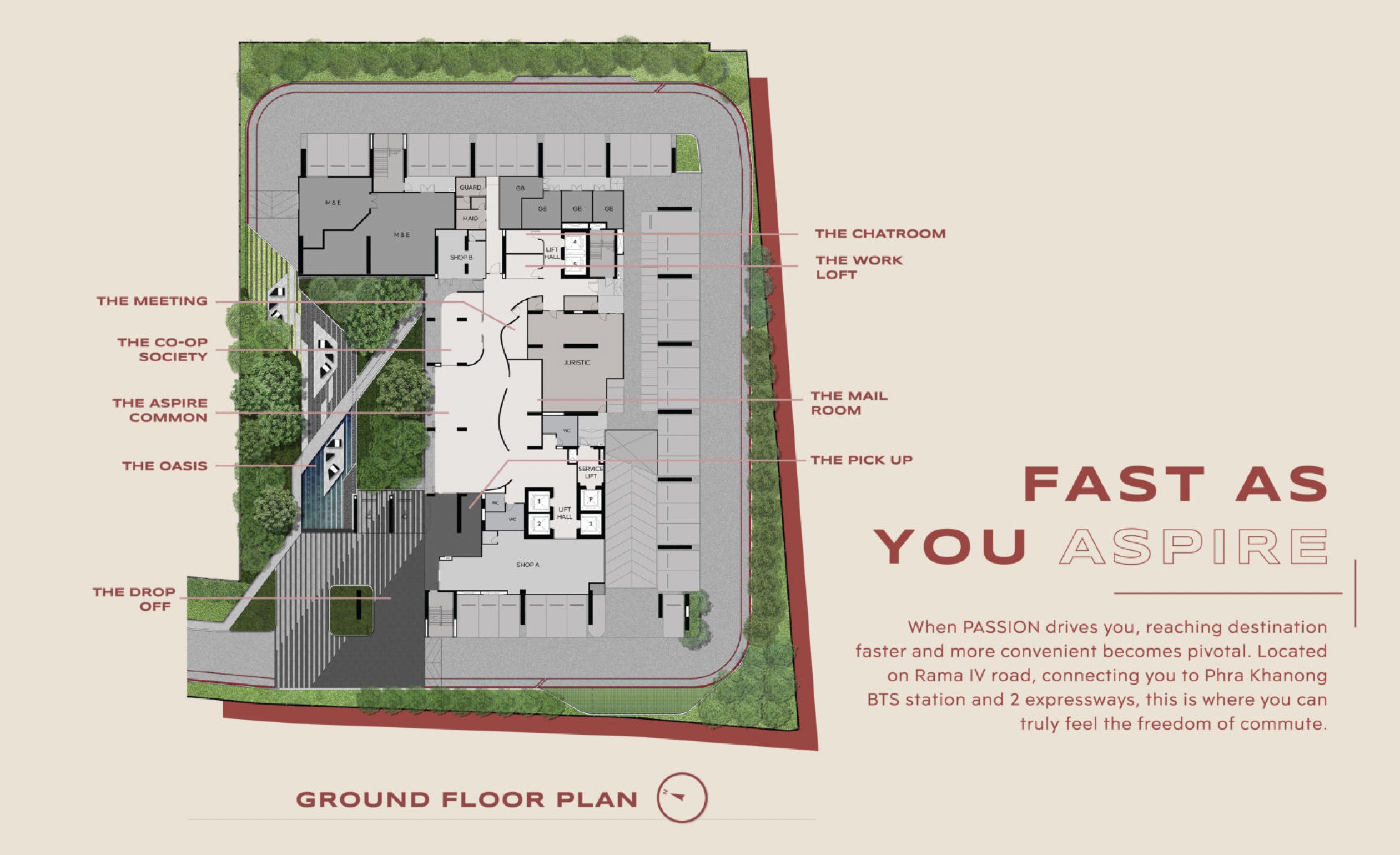 Aspire Sukhumvit Rama 4- SitePlan Ground