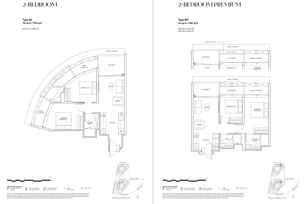 Newport Residences 2BR B3 BP1 Floor Plan