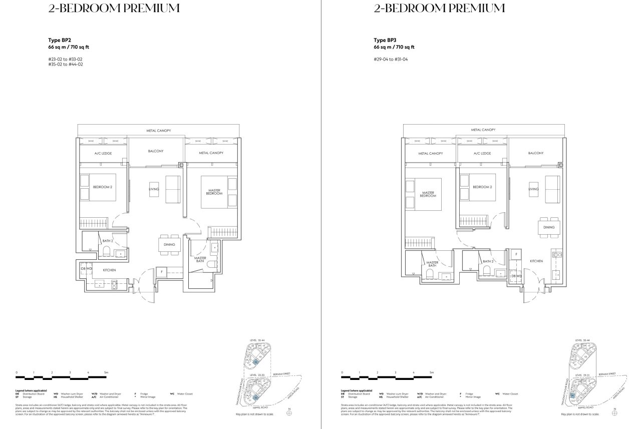 Newport Residences 2BR BP2 BP3 Floor Plan