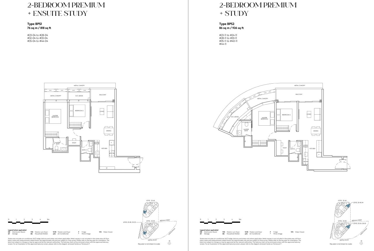 Newport Residences 2BR BPS1 BPS2 Floor Plan