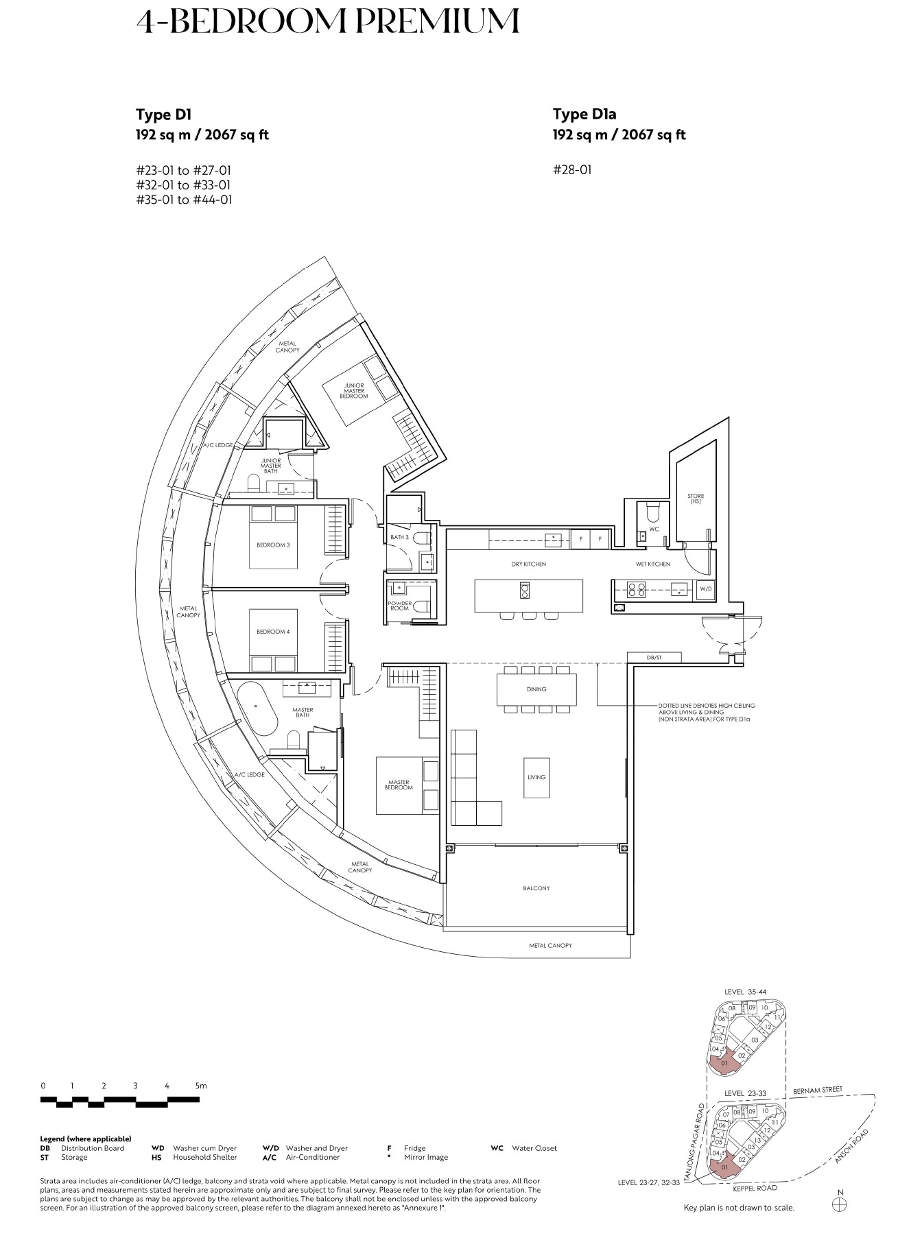 Newport Residences 4BR D1 Floor Plan