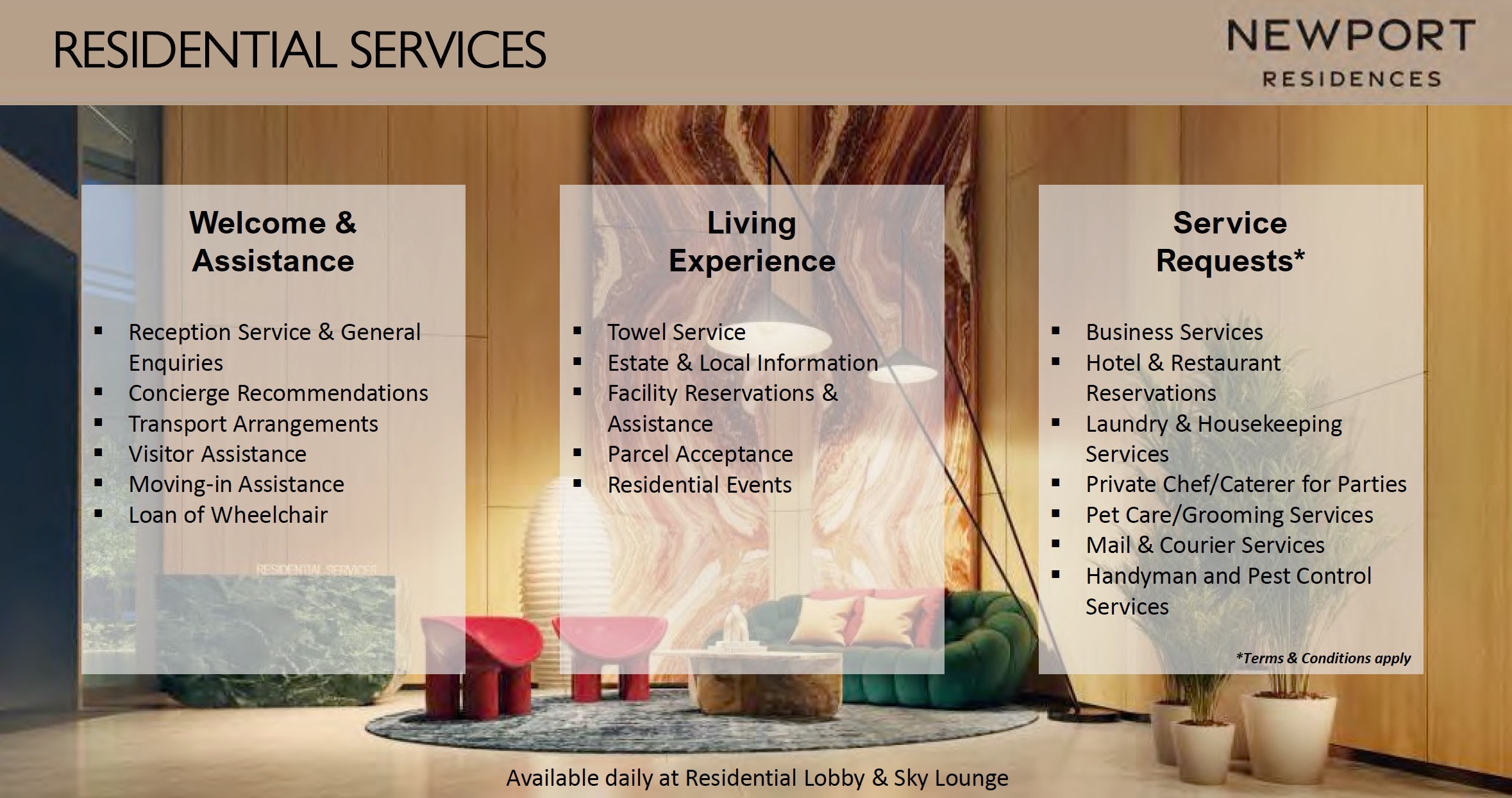 Newport Residences Residential Service