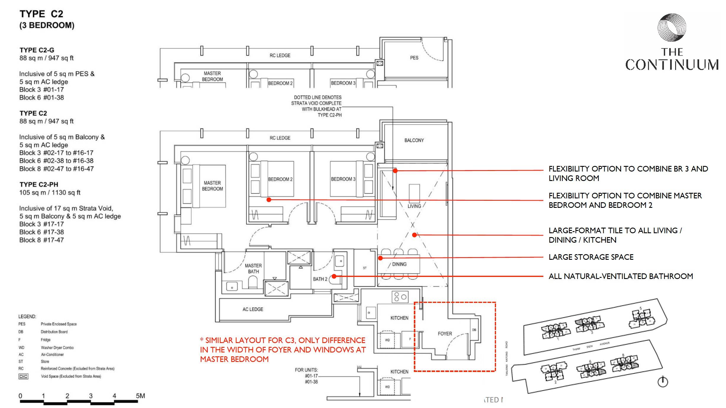 The-Continuum-3BR C2 Floor Plan