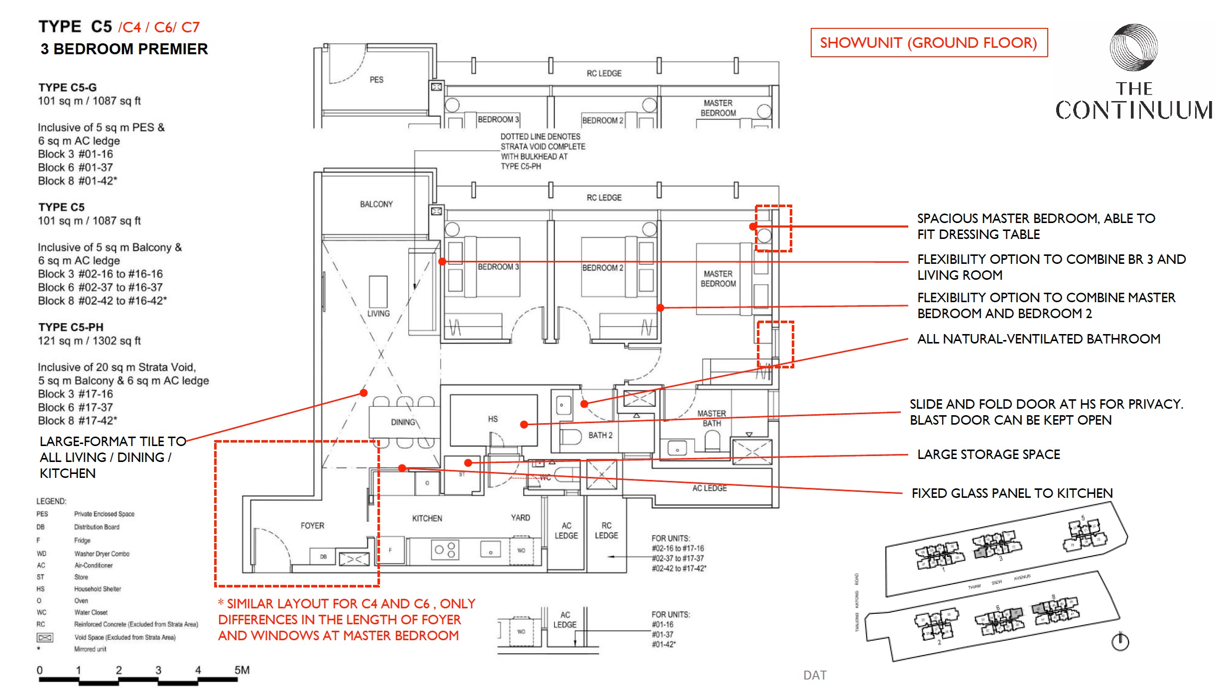 The-Continuum-3BR C5 Floor Plan