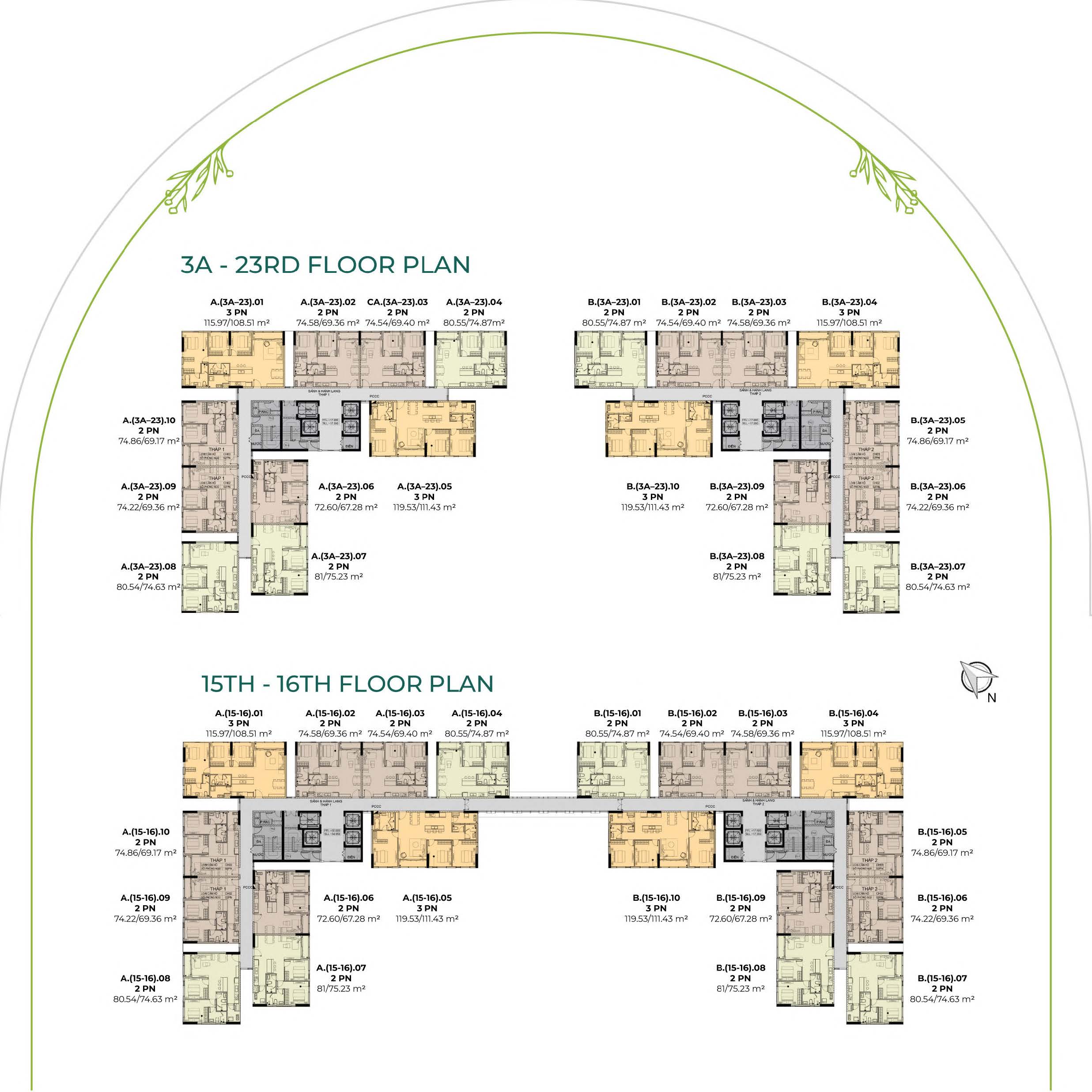 essensia-vietnam Typical 2BR 3BR Floor Plan