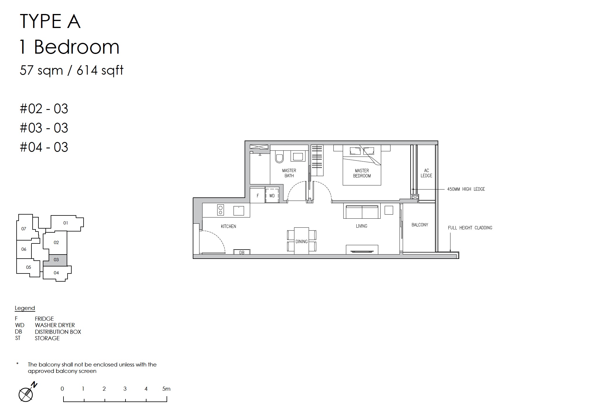 Claydence-Still Road Floor Plan Type A 1BR